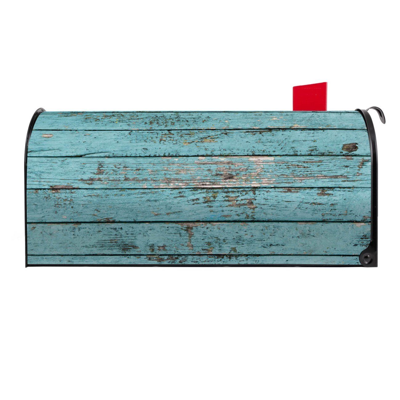banjado Amerikanischer 22 schwarz x 51 Holzlatten (Amerikanischer cm Blaue 17 original Mailbox USA), Briefkasten, aus Mississippi x Briefkasten