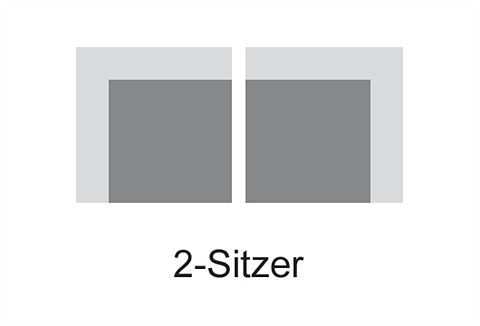 DOMO collection 2-Sitzer Alisson kubische Formensprache mit abgerundeten Elementen, komfortabel, fester Sitzkomfort