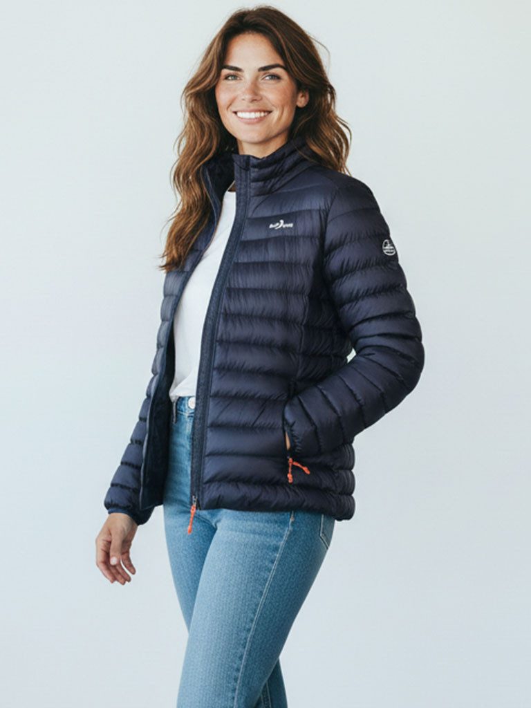 Blue Wave Steppjacke Ornella Damen Jacke Ornella gesteppt mit Stehkragen - Packable mit Packbeutel