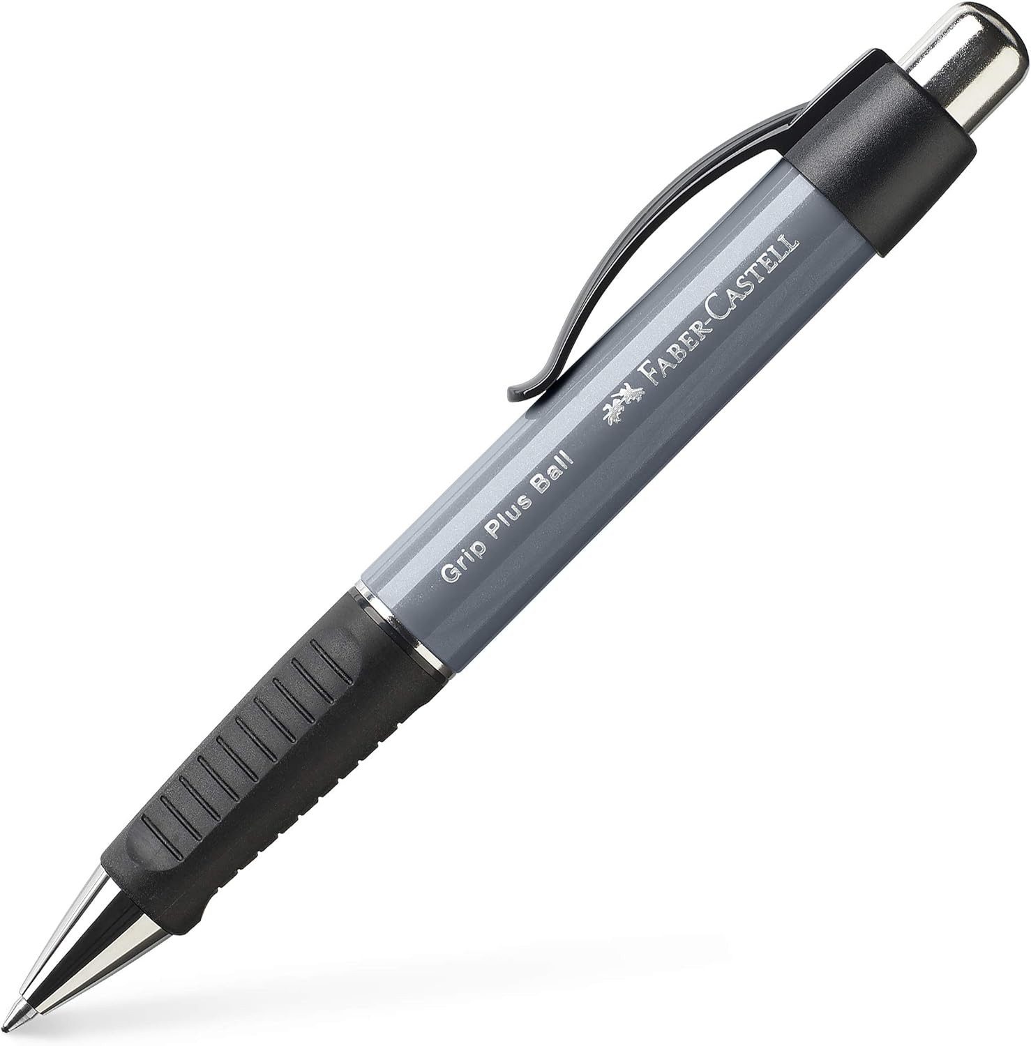 Faber-Castell Kugelschreiber Grip Plus Ball, Druckkugelschreiber mit premium Schreibkomfort Mine M Farbe blau