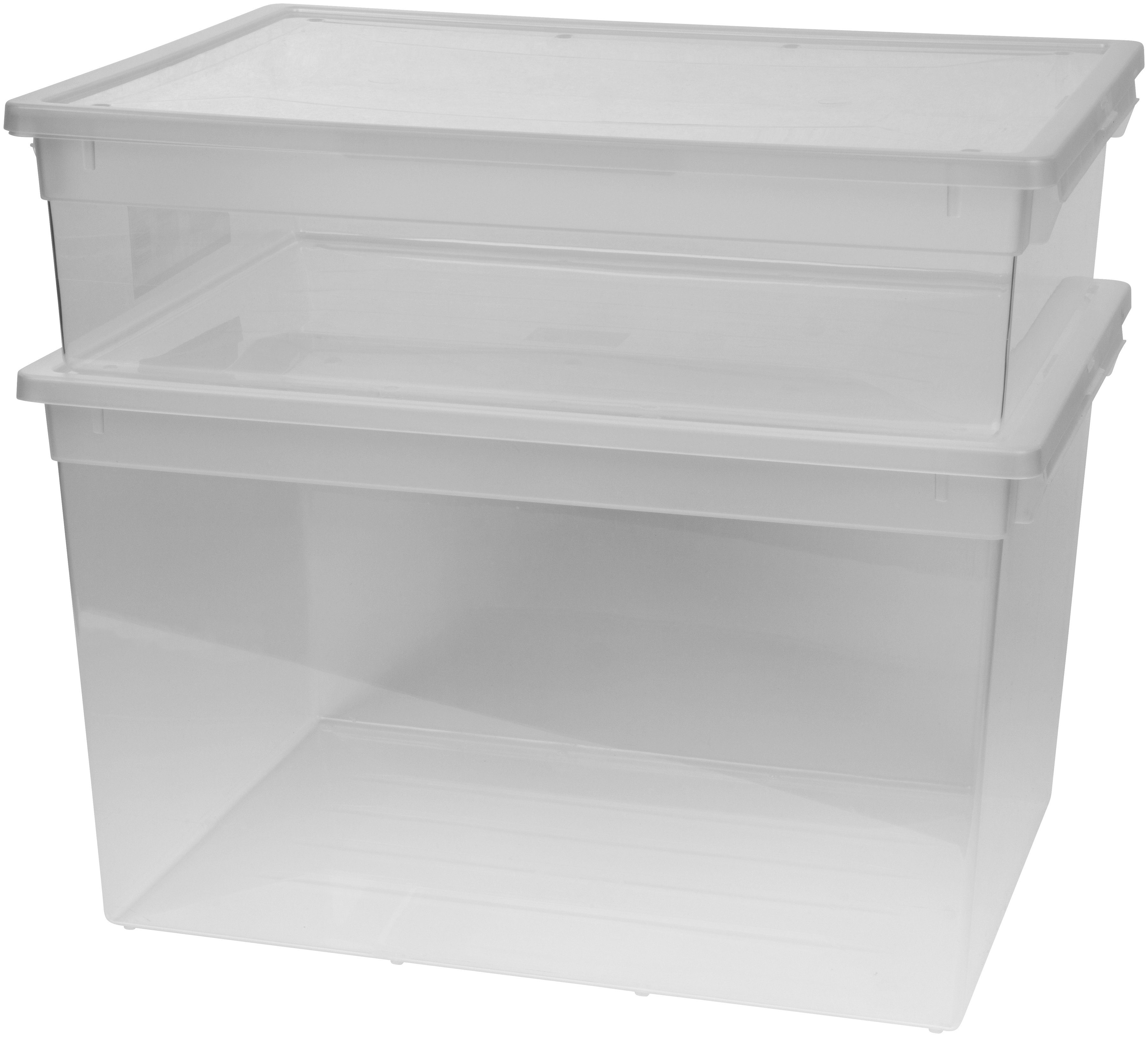 Kreher Aufbewahrungsbox (Set, 2 St), mit Deckel, Größe XL und XXL