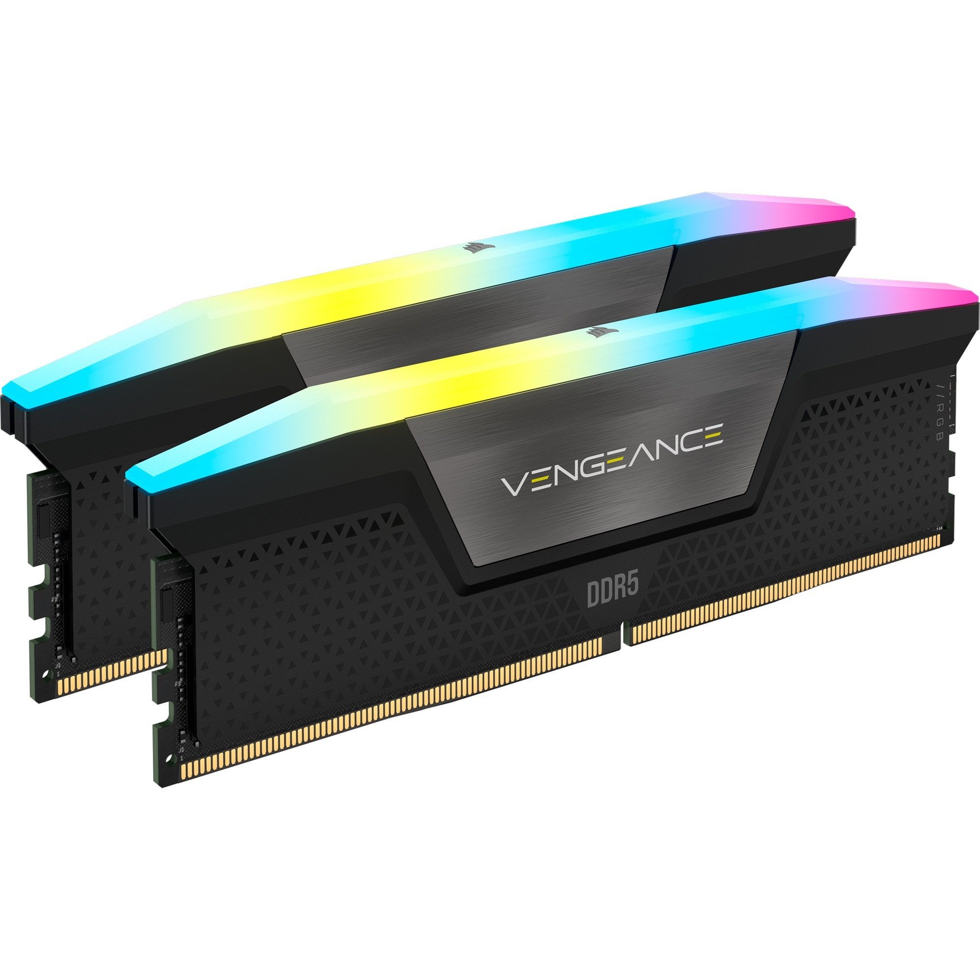 Corsair 96GB Kit DDR5-6000 Corsair Vengeance RGB PC-Arbeitsspeicher (schwarz, 2x 48 GB, CL30-36-36-76)