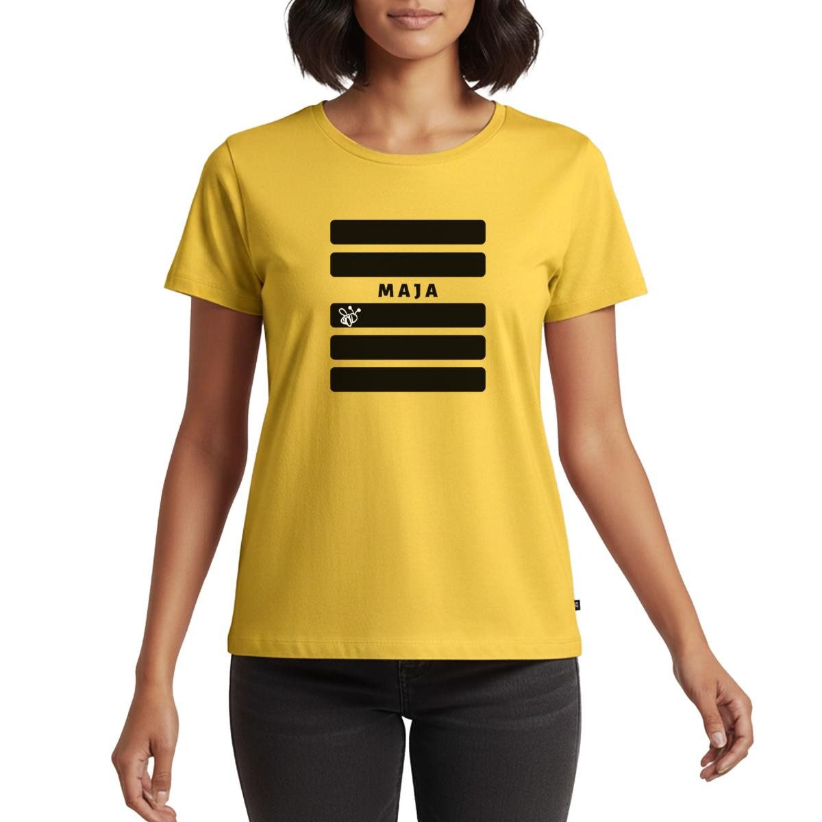 Spreadshirt T-Shirt Biene Maja Partner-Kostüm Fasching Bienenkostüm Frauen Premium T-Shirt (1-tlg)