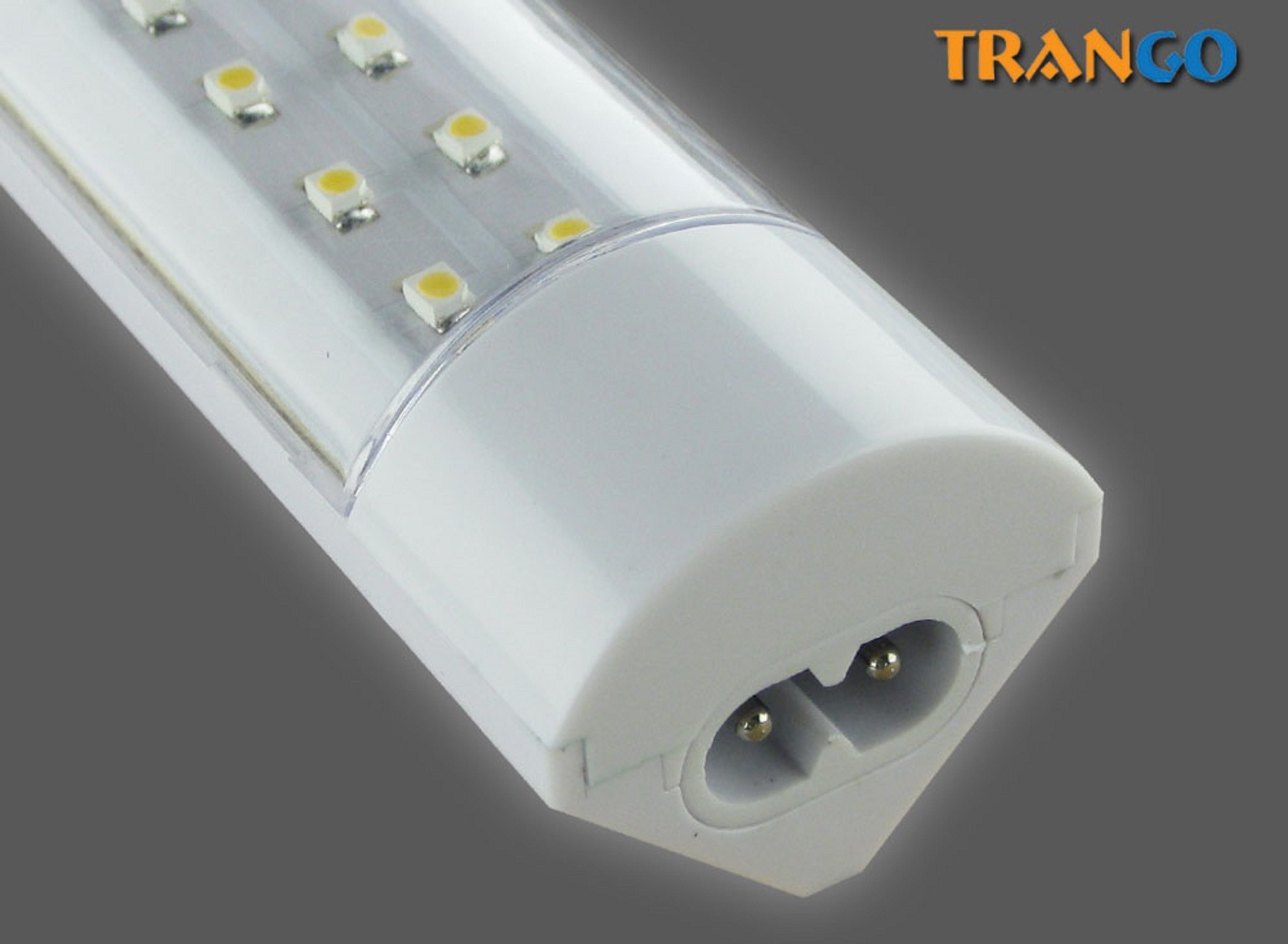 TRANGO LED Unterbauleuchte, 2490 LED Unterbaulampe *Moon* Lichtleiste, Küchen Unterbauleuchte 550mm lang 6 Watt 230V inkl. ON/Off Schalter 4500K Neutralweiß Led Leiste, Aufbauleuchte, Schrankbeleuchtung, Unterbauleiste