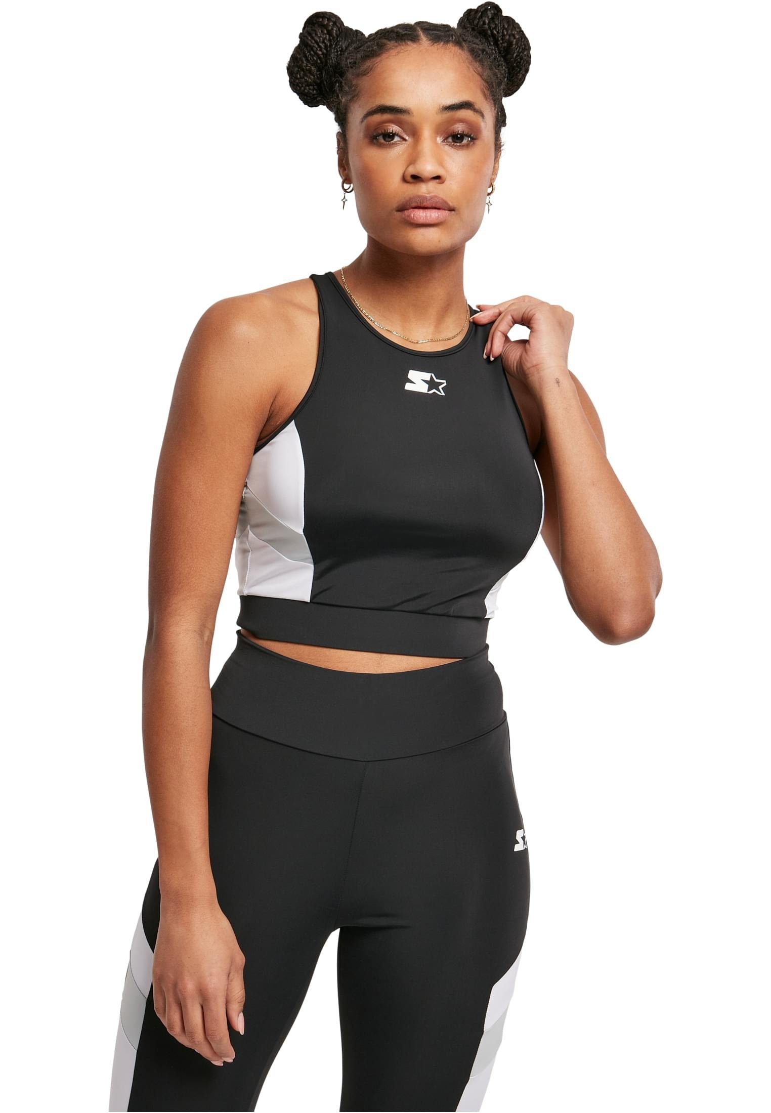 Starter Black Label Sport-BH Damen Ladies Starter Sports Cropped Top black/white