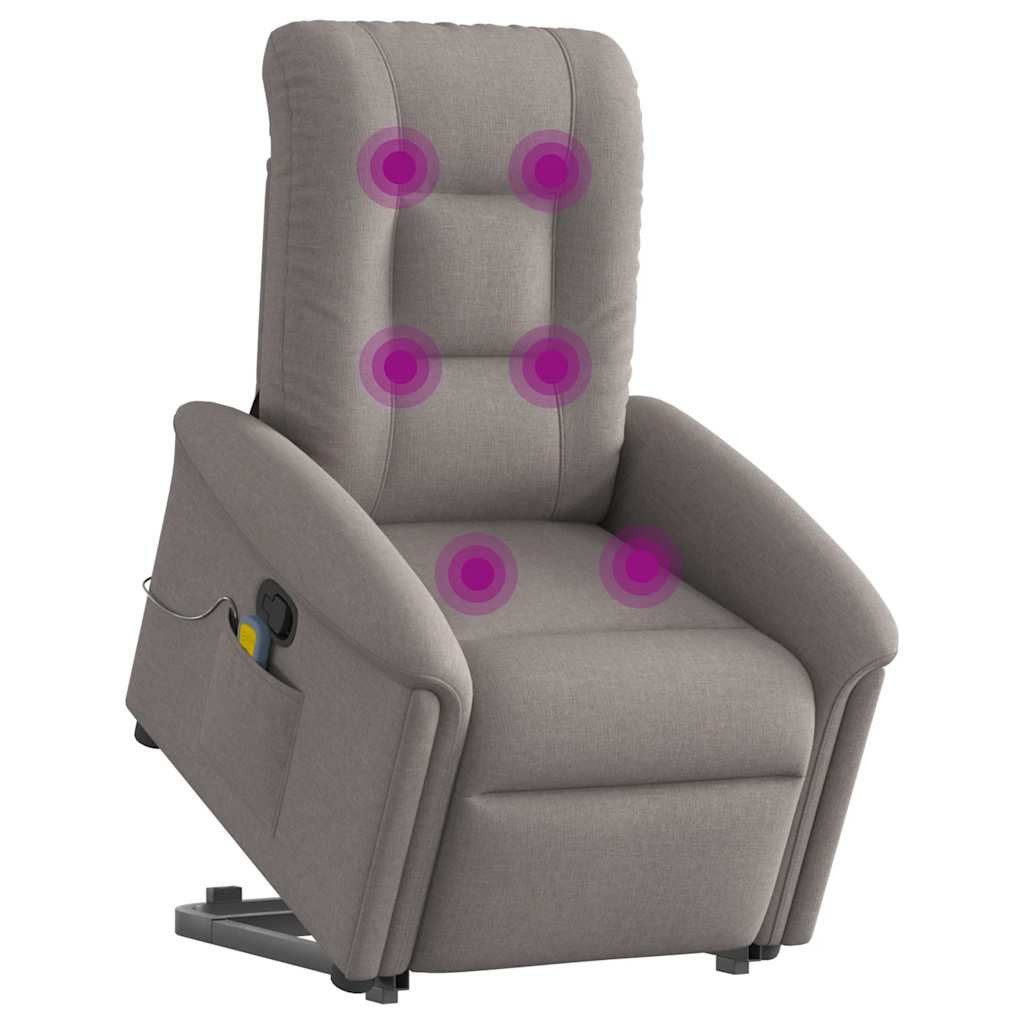 vidaXL Sessel Massagesessel mit Aufstehhilfe Taupe günstig online kaufen