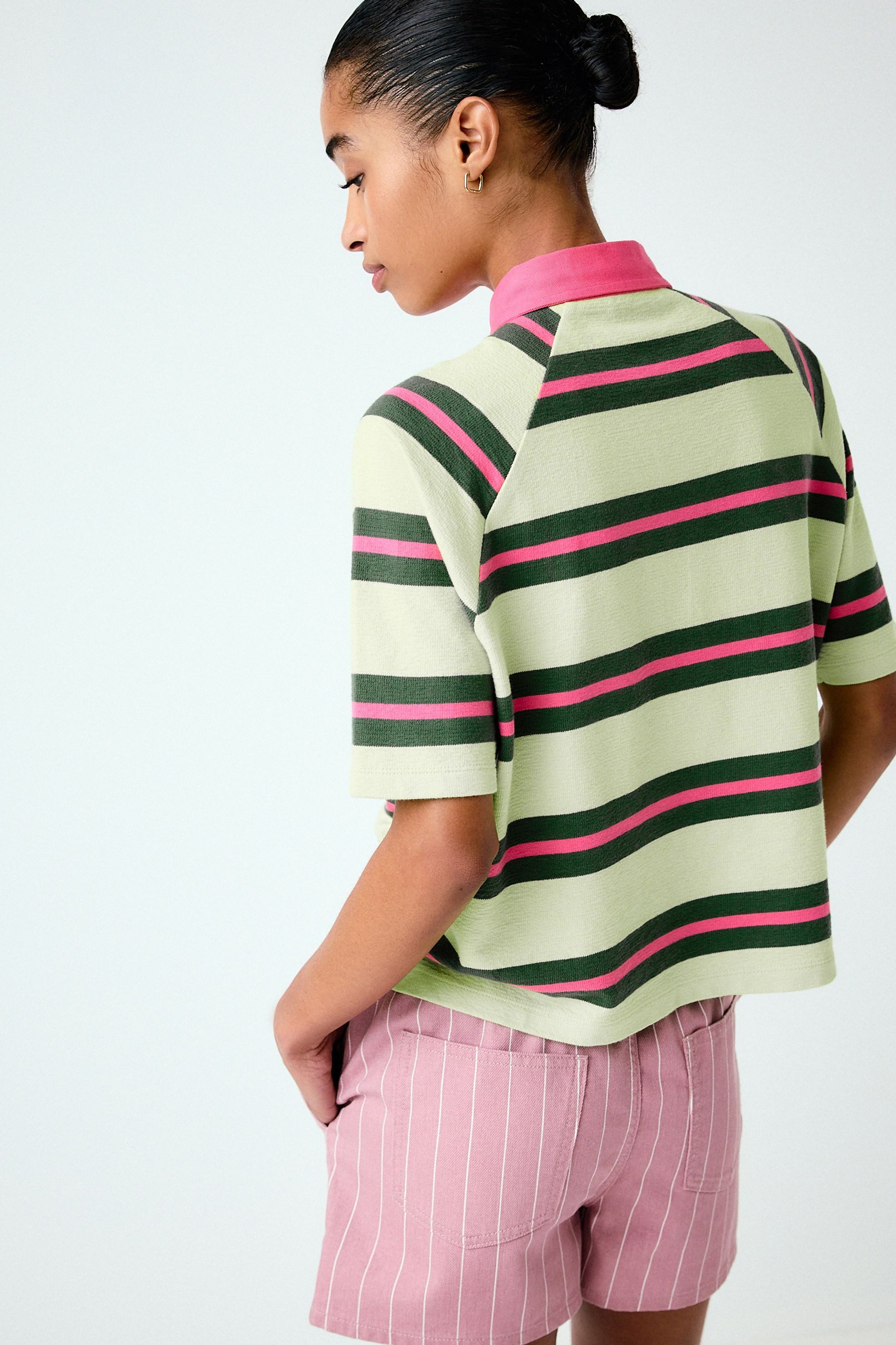 Next Rugbyshirt Kurzärmeliges Rugby-Polo-Top mit Kragen (1-tlg) günstig online kaufen