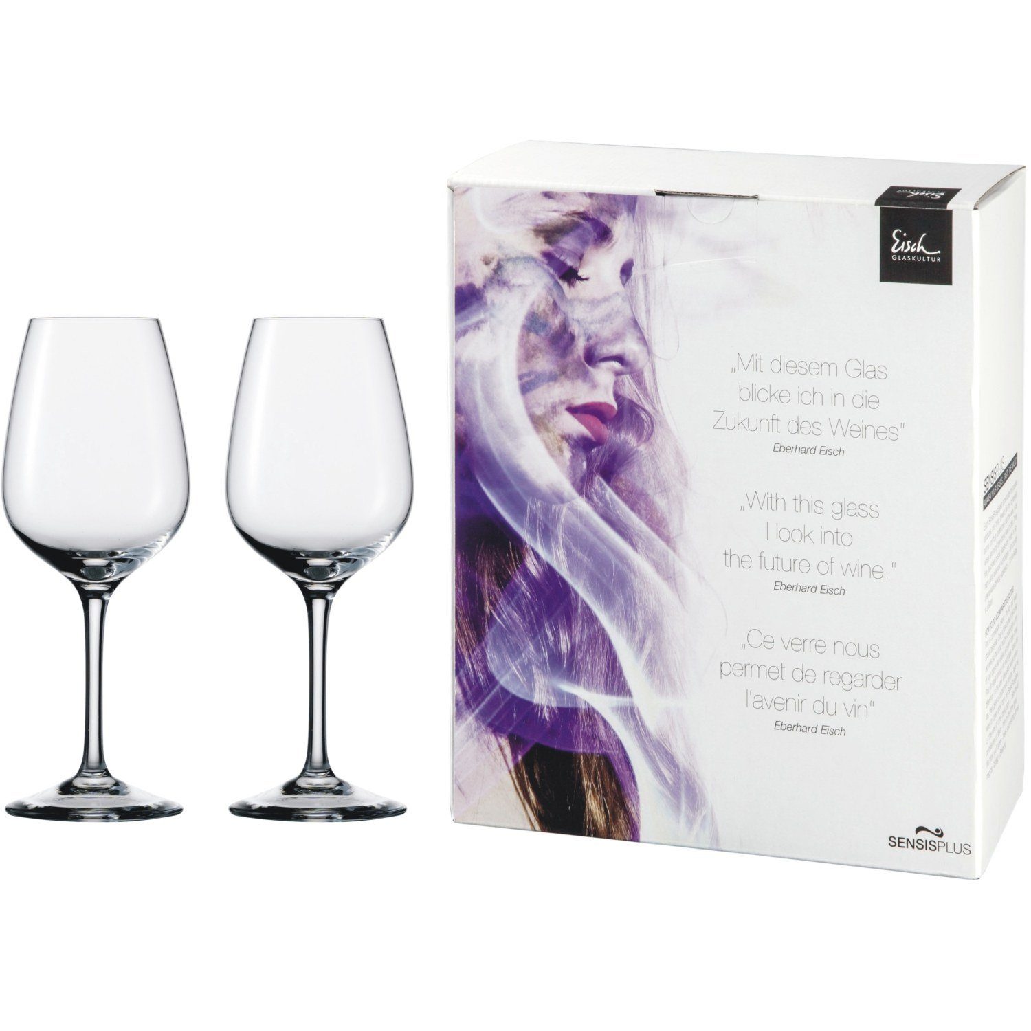 Superior Eisch Geschenkkarton, Weinglas Weißwein 2er Kristallglas SensisPlus