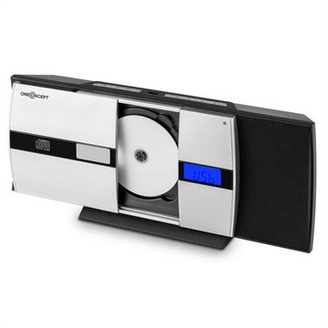 ONECONCEPT »V-15 Stereoanlage CD USB MP3 UKW AUX Wandmontage Wecker Fernbedienung schwarz« Stereoanlage (UKW-Radiotuner)