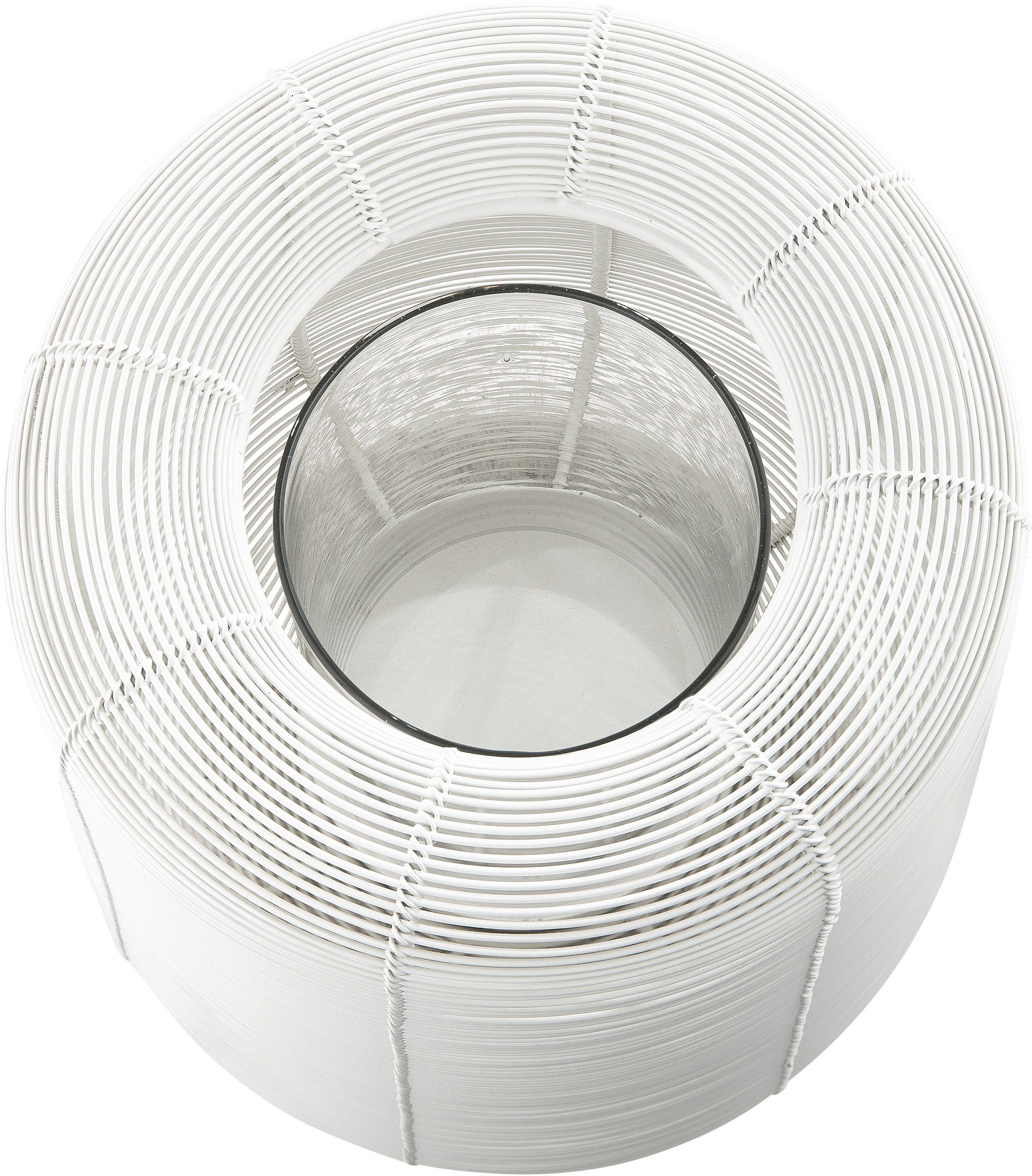 St), Windlicht (1 Ring-Design, inkl. Lucerno Gilde weiß aus Metall, by Glaseinsatz Casablanca