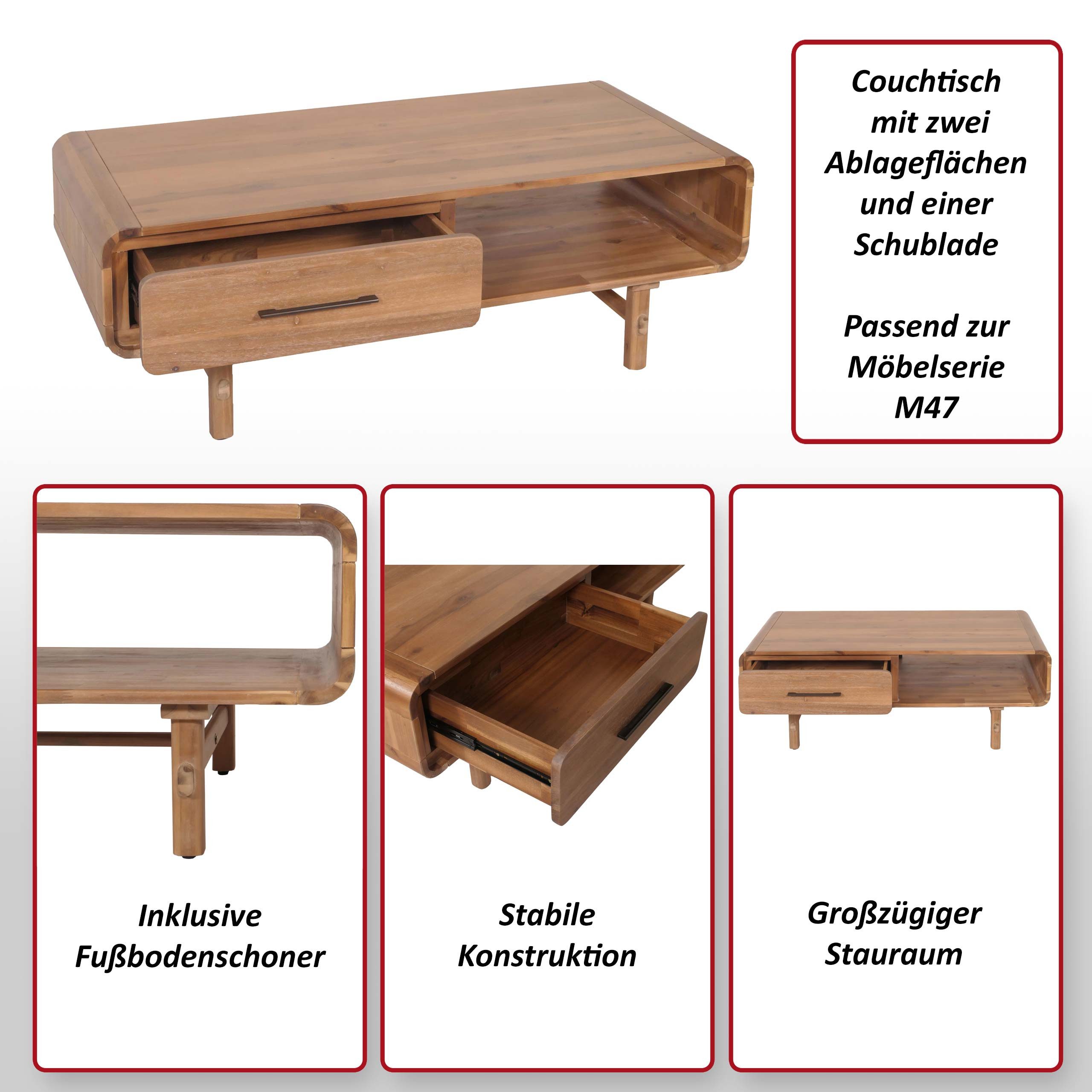 MCW Couchtisch MCW-M47-C, Passend zur Möbelserie M47