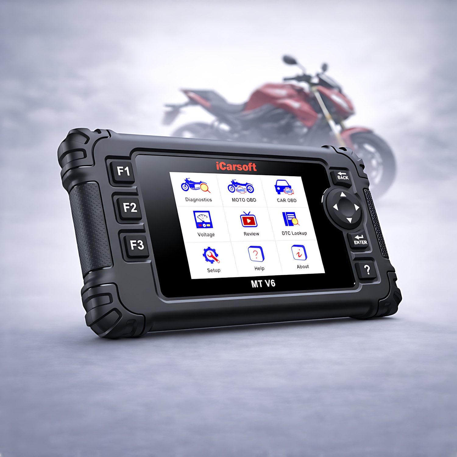 iCarsoft OBD2-Diagnosegerät MT V6 für DUCATI Motorräder OBD Scanner +Adapter +Updates