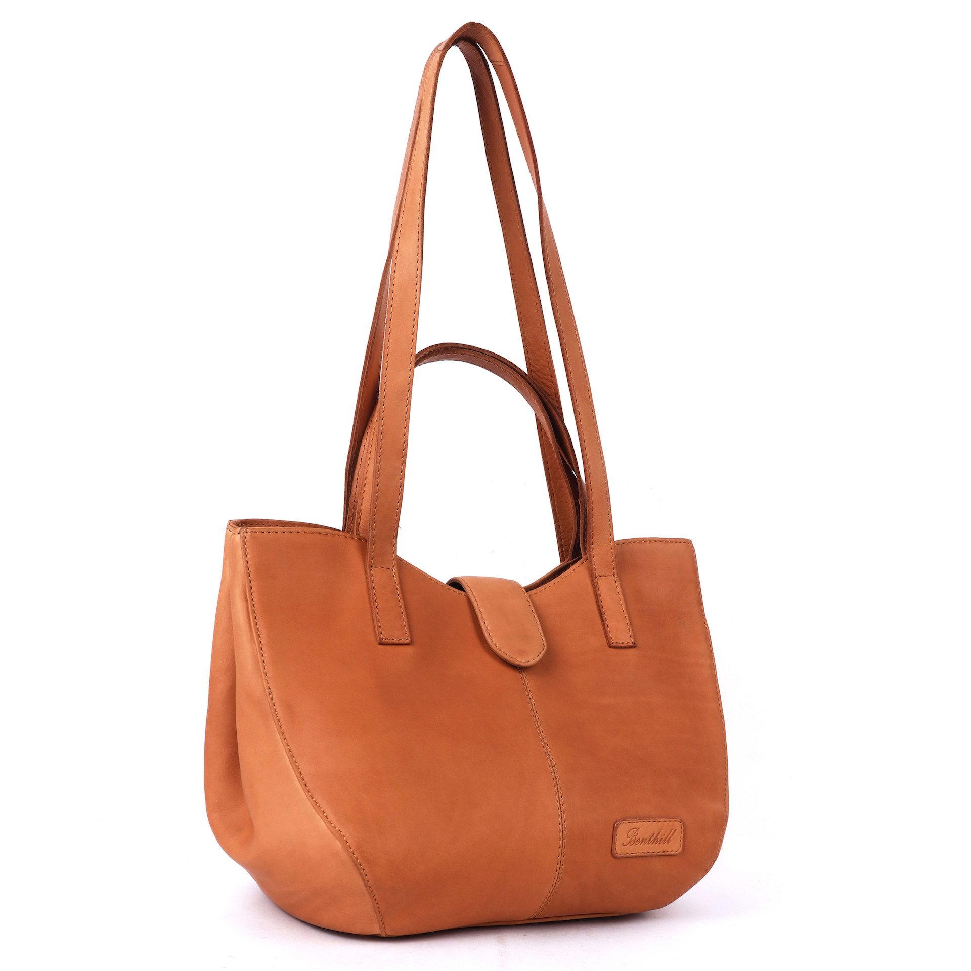 Benthill Handtasche Damen Echt Leder Umhängetasche Shopper Vintage Schulter Handtasche, Schultergurt / Umhängegurt Reißverschlussfach
