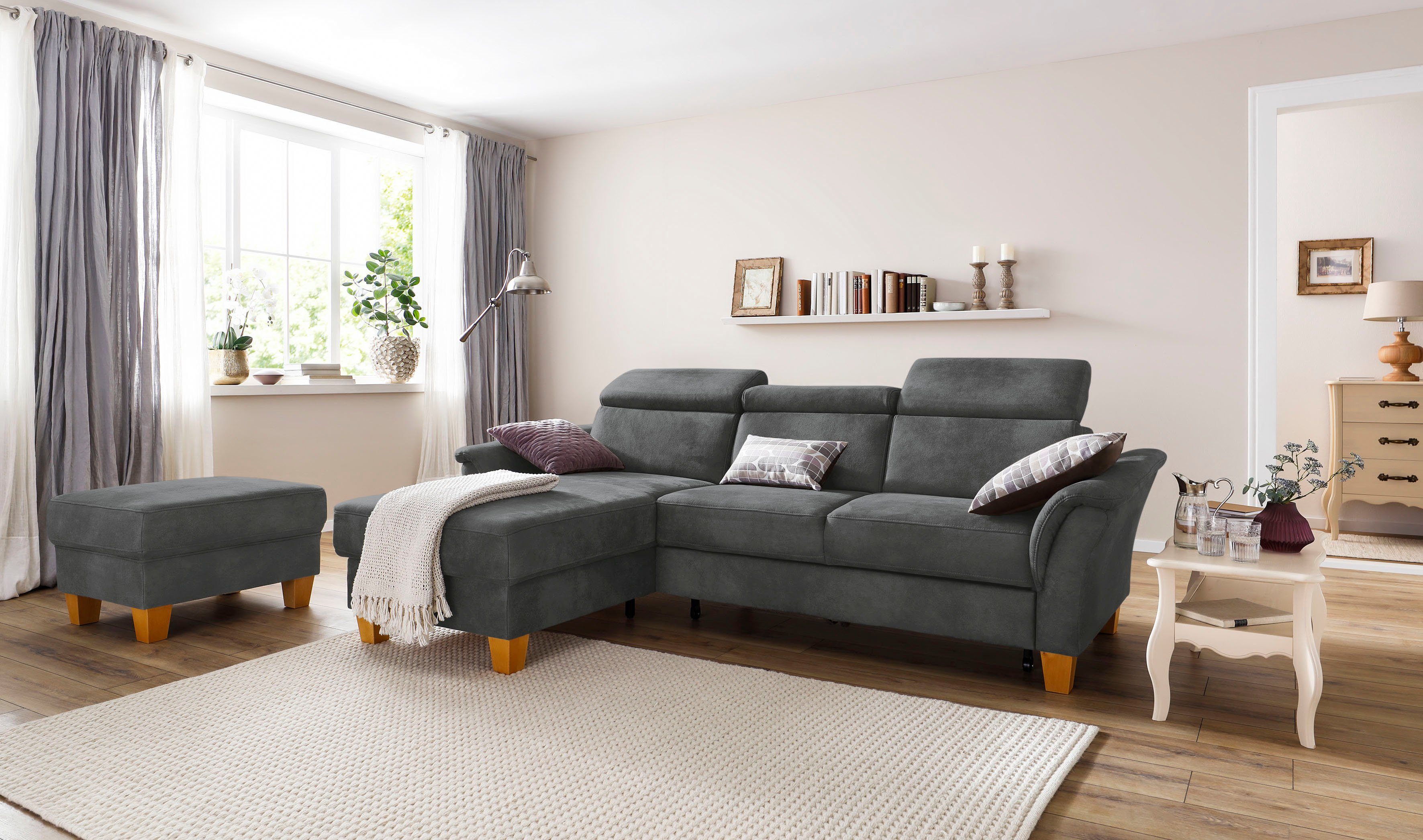 Home affaire Ecksofa Conville L-Form, Federkern, günstig online kaufen
