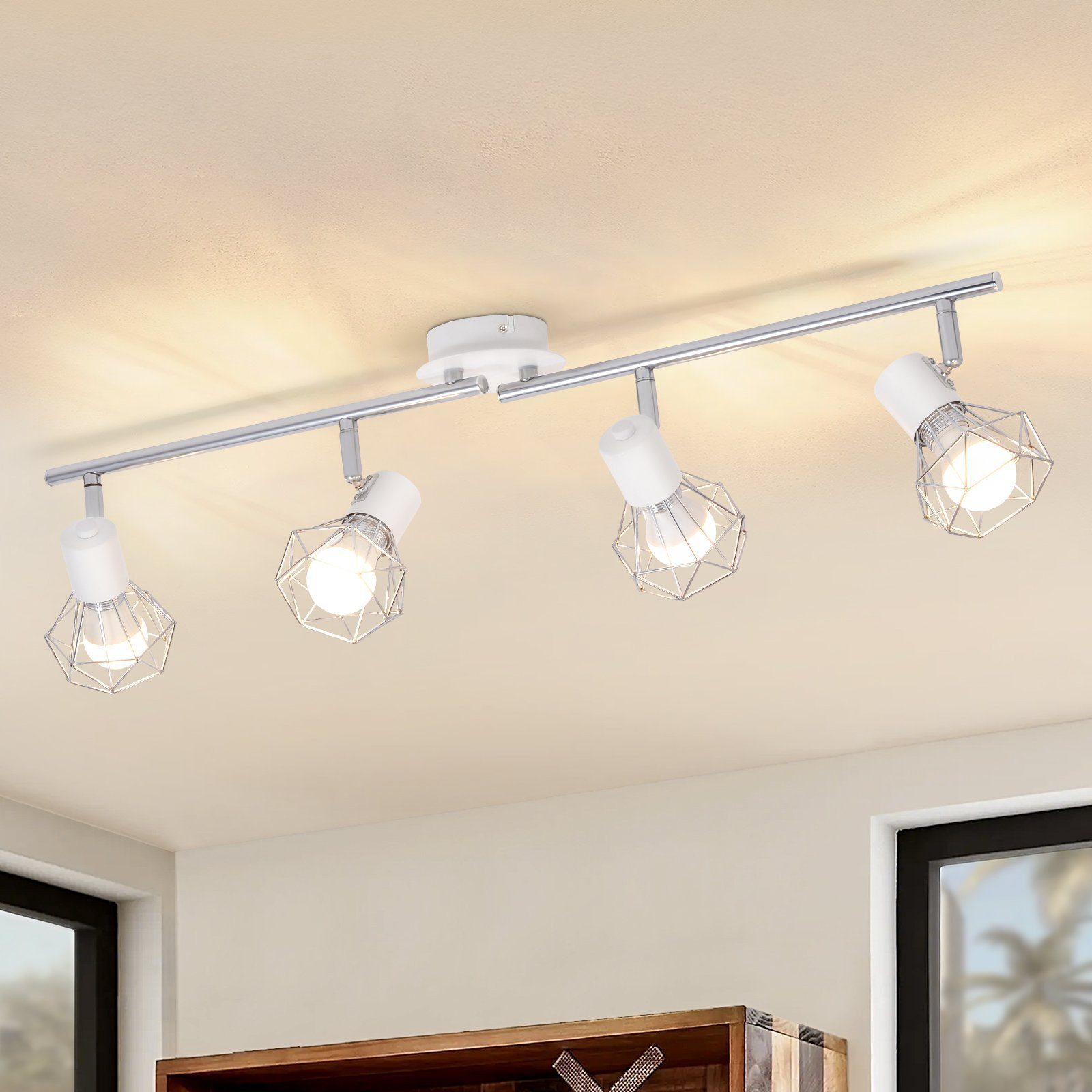 ZMH Deckenstrahler Deckenstrahler 4 Flammig Deckenspots günstig online kaufen