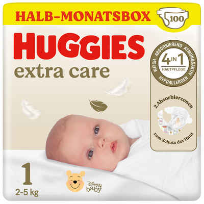 HUGGIES Windeln Newborn Baby-Windeln für Neugeborene Größe 1, 100 Windeln