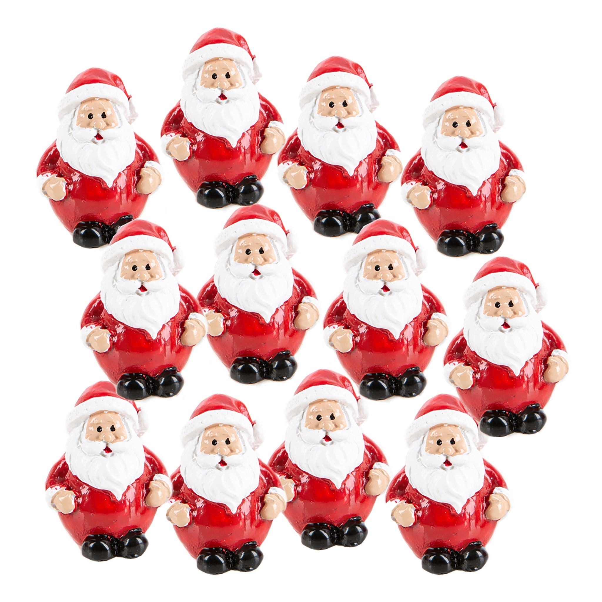 Logbuch-Verlag Dekofigur 12 kleine Nikolaus Figuren Santa Weihnachtsmann rot weiß 3 cm