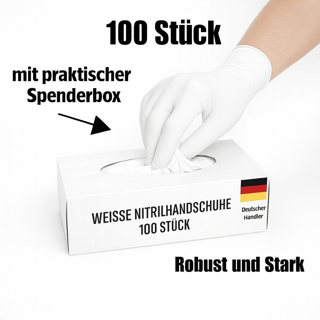 Kemes Einweghandschuhe Nitrilhandschuhe 100 Stück Gummihandschuhe Lebensmittelgeeignet Latexfrei