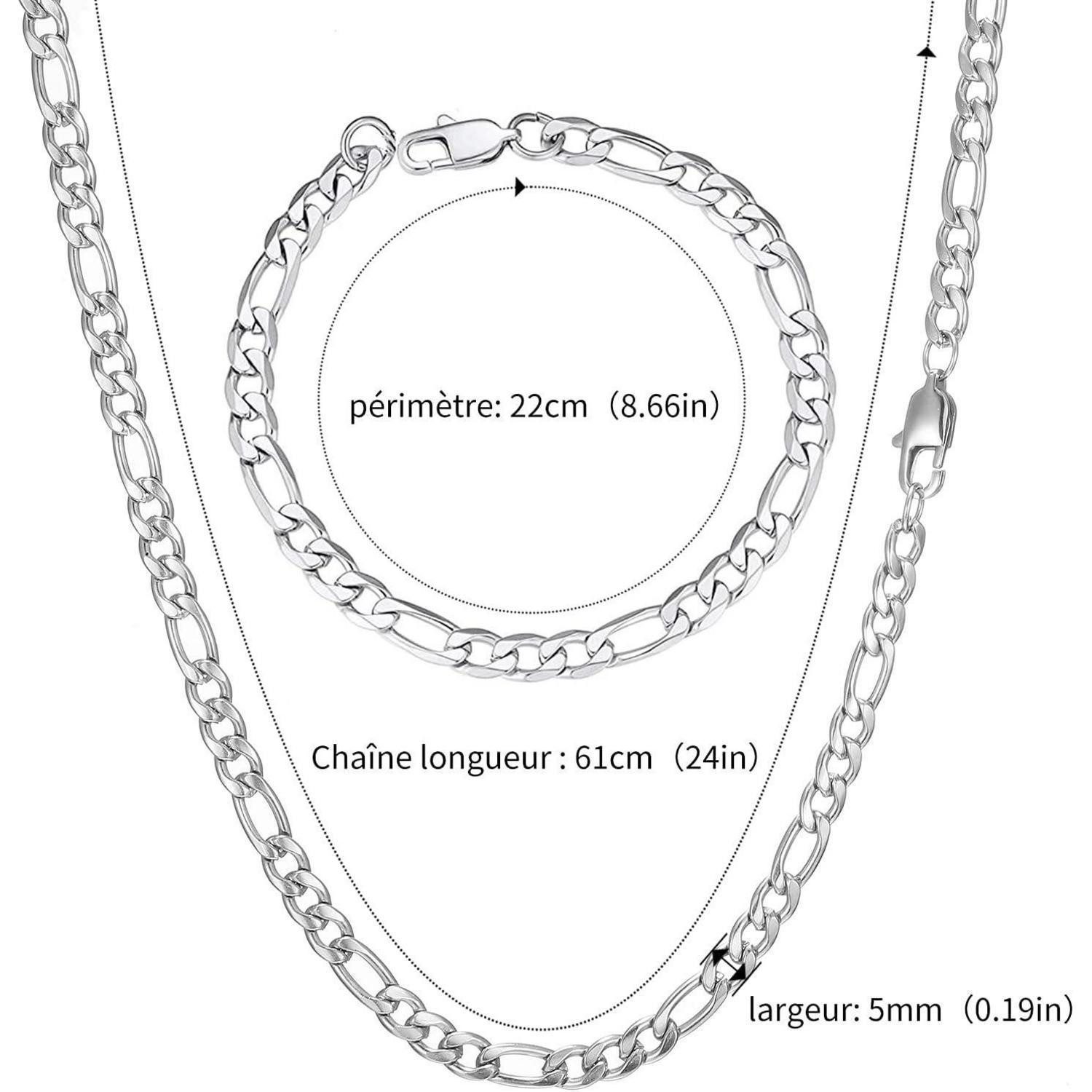 LuxusKollektion Ketten und Armband Set Herren günstig online kaufen