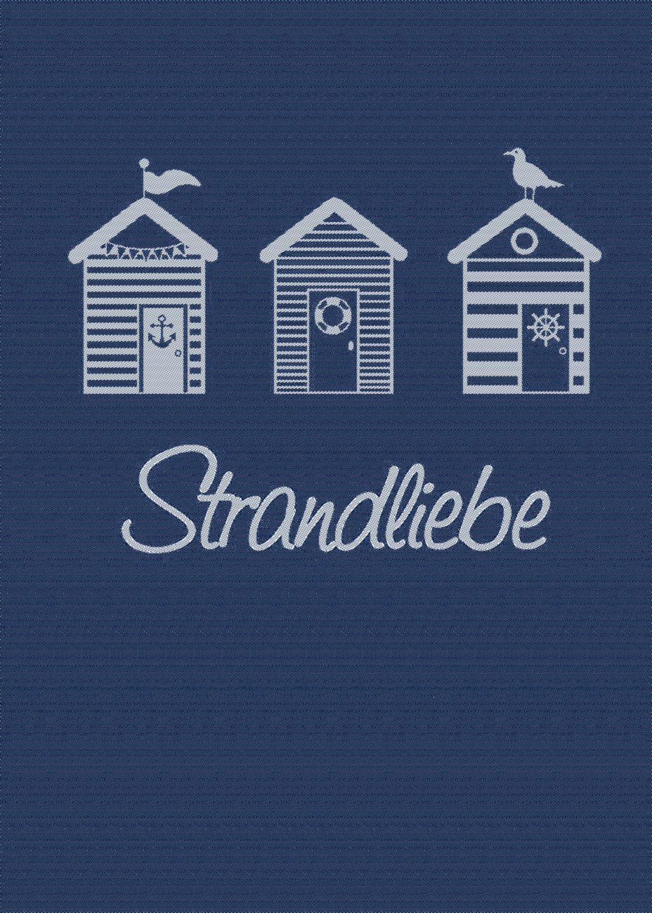 ROSS Geschirrtuch, maritim, Strandliebe, Strandhäuser, blau günstig online kaufen