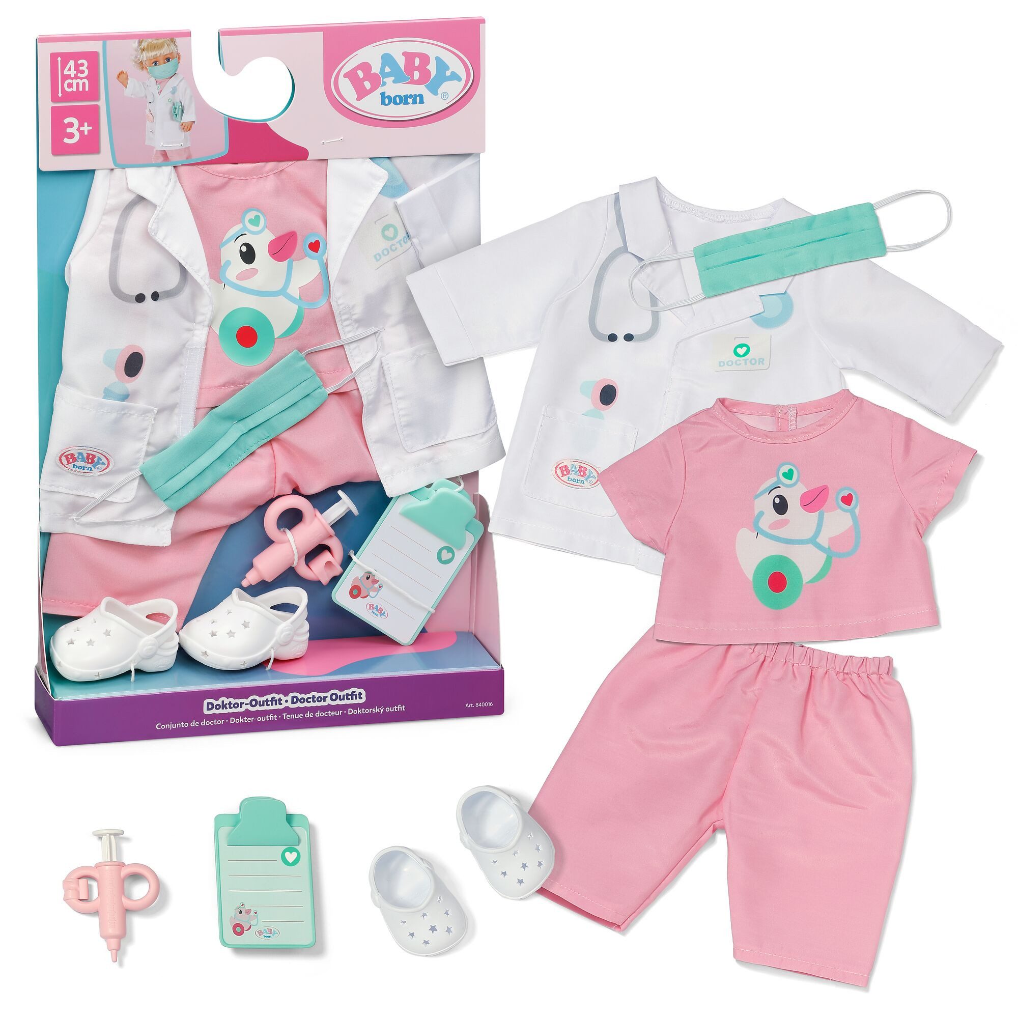 Puppenkleidung Doktor-Outfit 43 cm