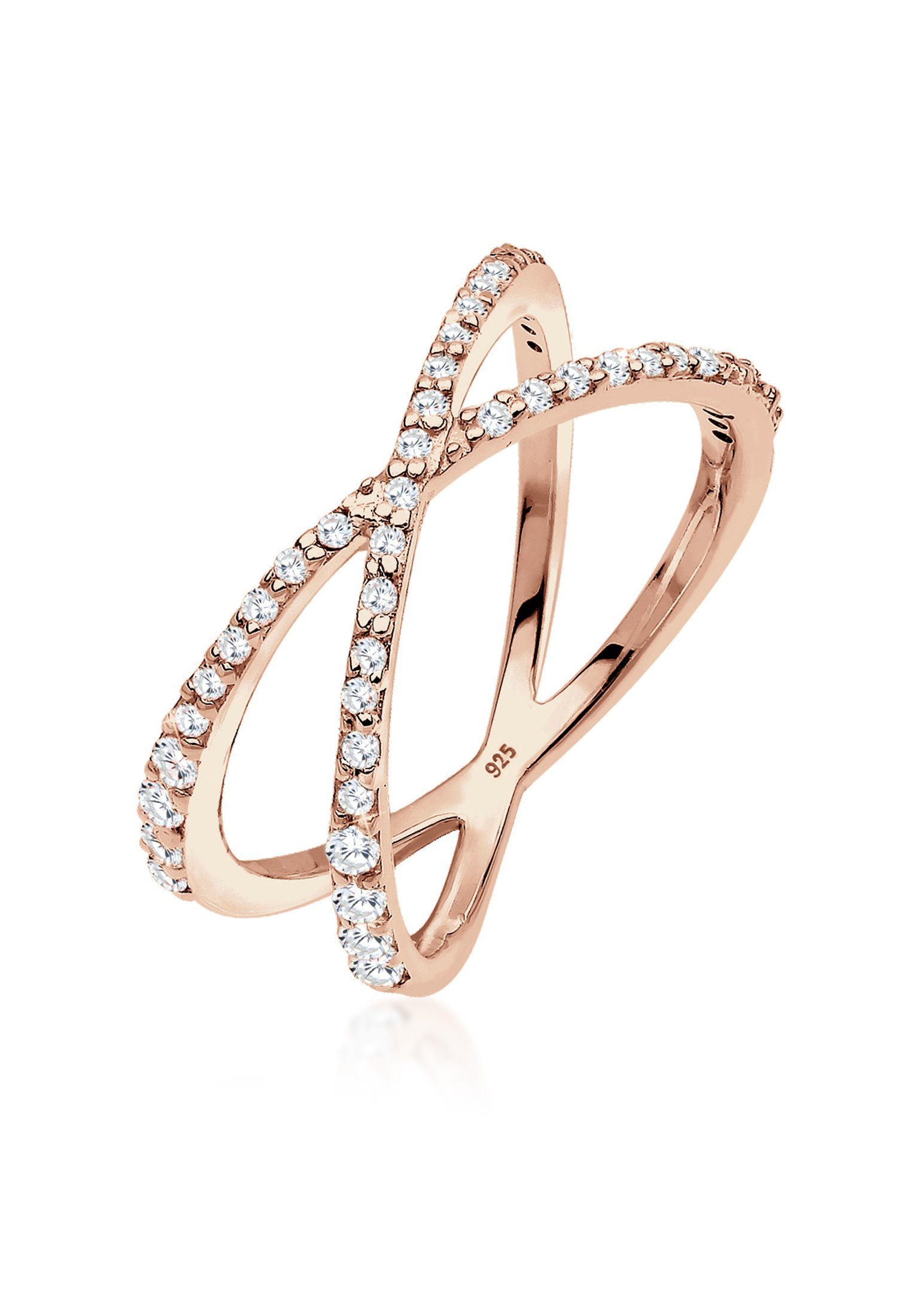 Elli Fingerring Silberring Kreuz mit Zirkonia günstig online kaufen