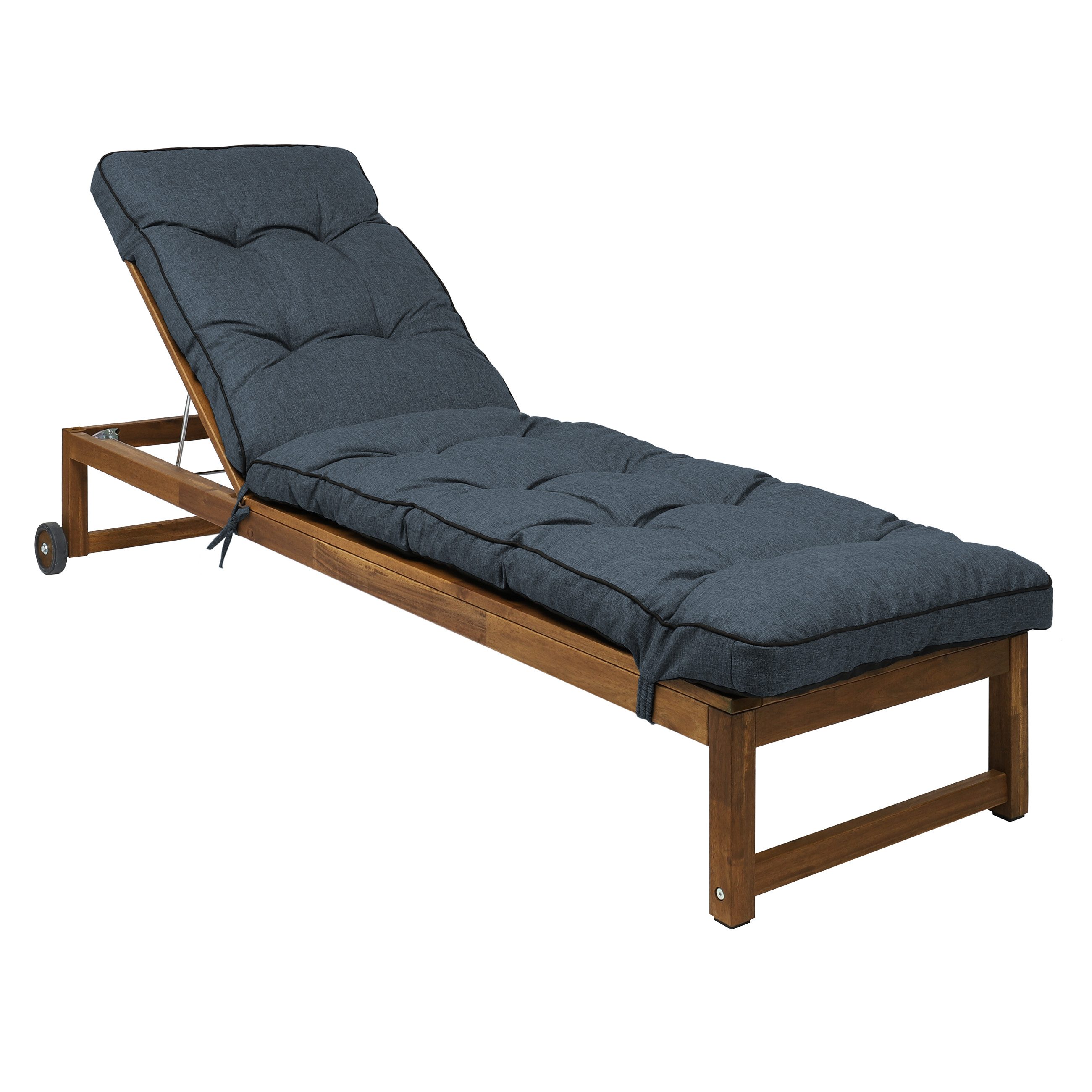 Bjird Liegenauflage Auflage für Gartenliege Hugo 201x55x8 cm, Подушечки für Deckchair, Polsterauflage für Sonnenliege - gesteppt