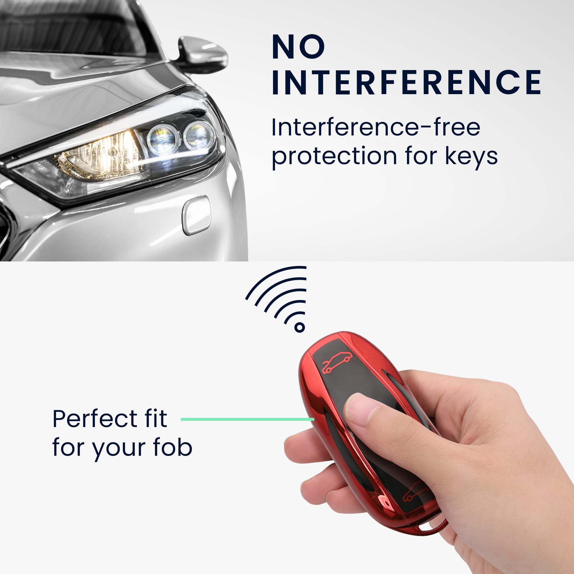 kwmobile Schlüsseltasche Autoschlüssel Hülle für Tesla (1-tlg), Schlüsselhülle Silikon Case Schlüssel Cover