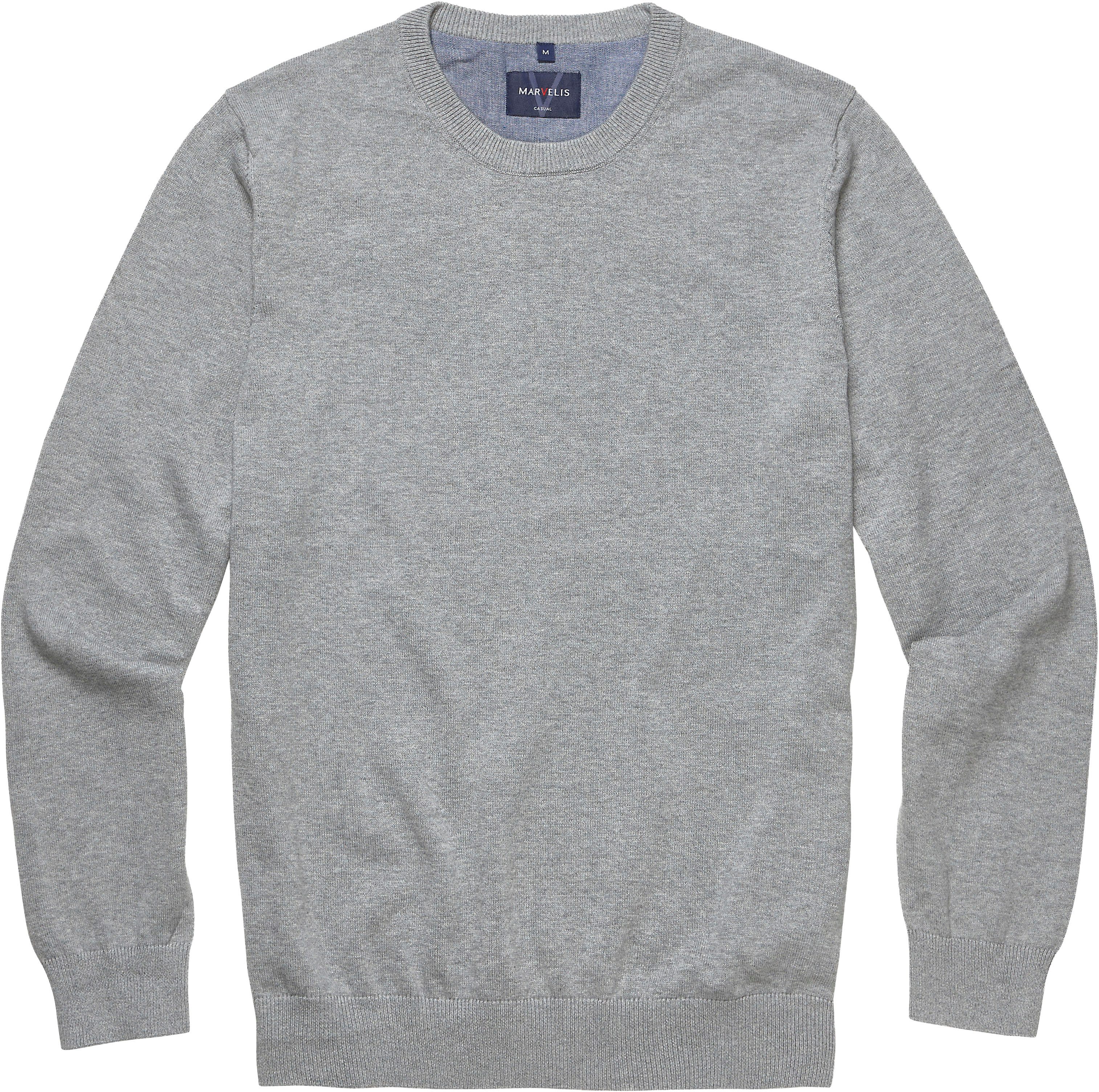 MARVELIS Strickpullover Rundhals, Baumwolle, regular fit günstig online kaufen