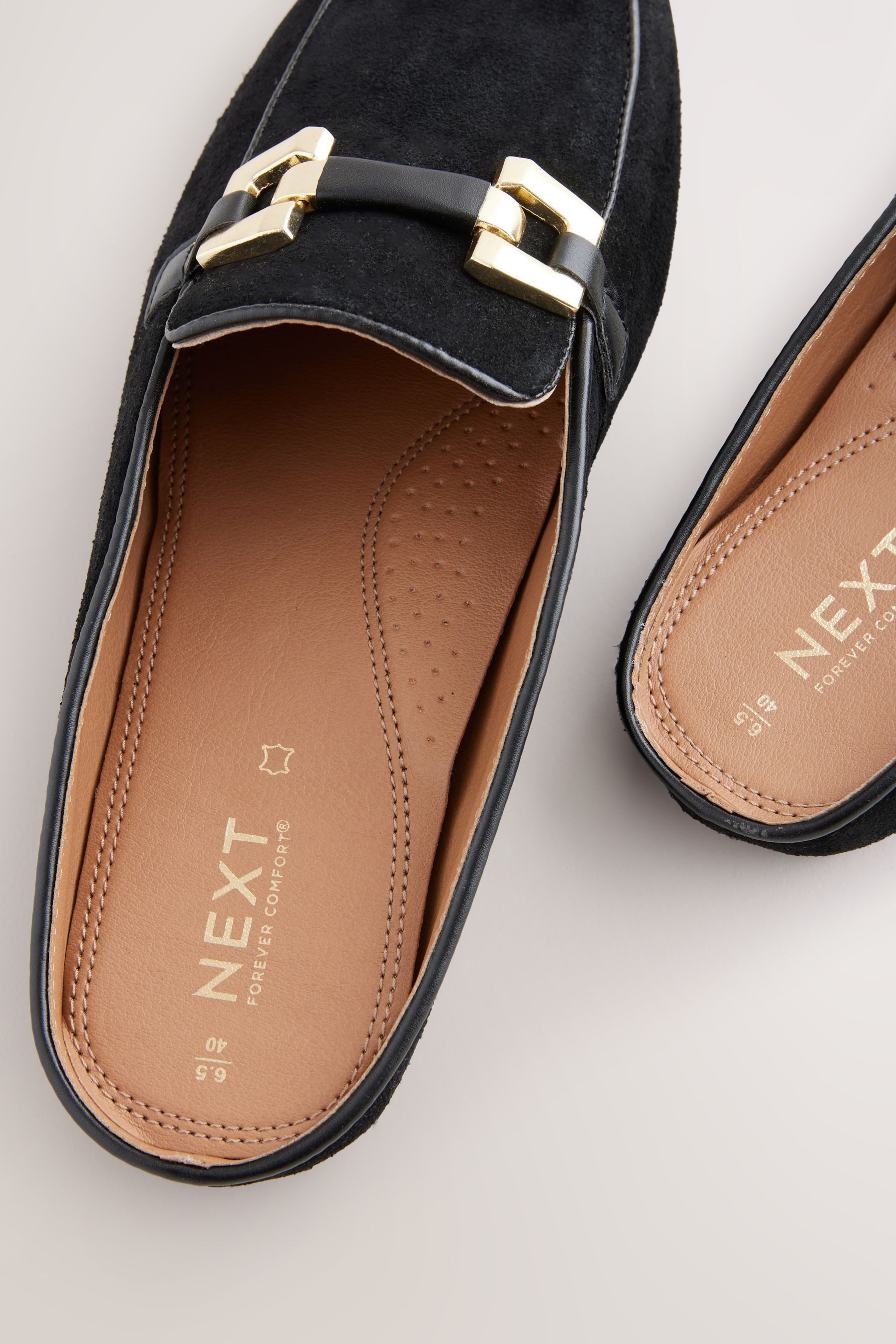 Next Forever Comfort® Leder-Loafer mit Metalldetail günstig online kaufen