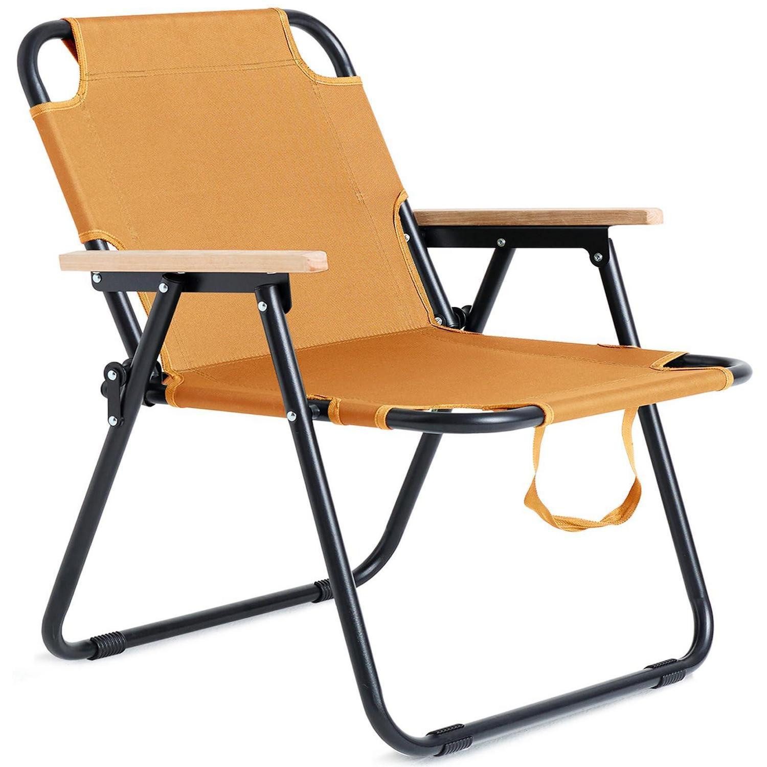 LuxusKollektion Campingstuhl Campingstuhl Faltbar Orange 150KG (1 St)