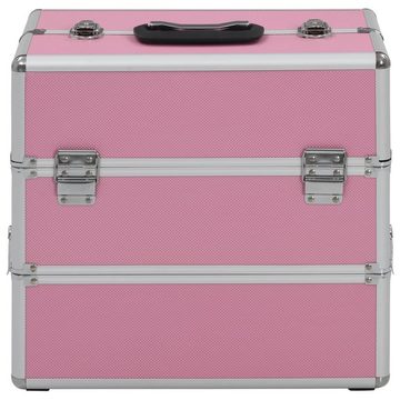 vidaXL Kosmetik-Koffer Kosmetikkoffer 37x24x35 cm Rosa Aluminium