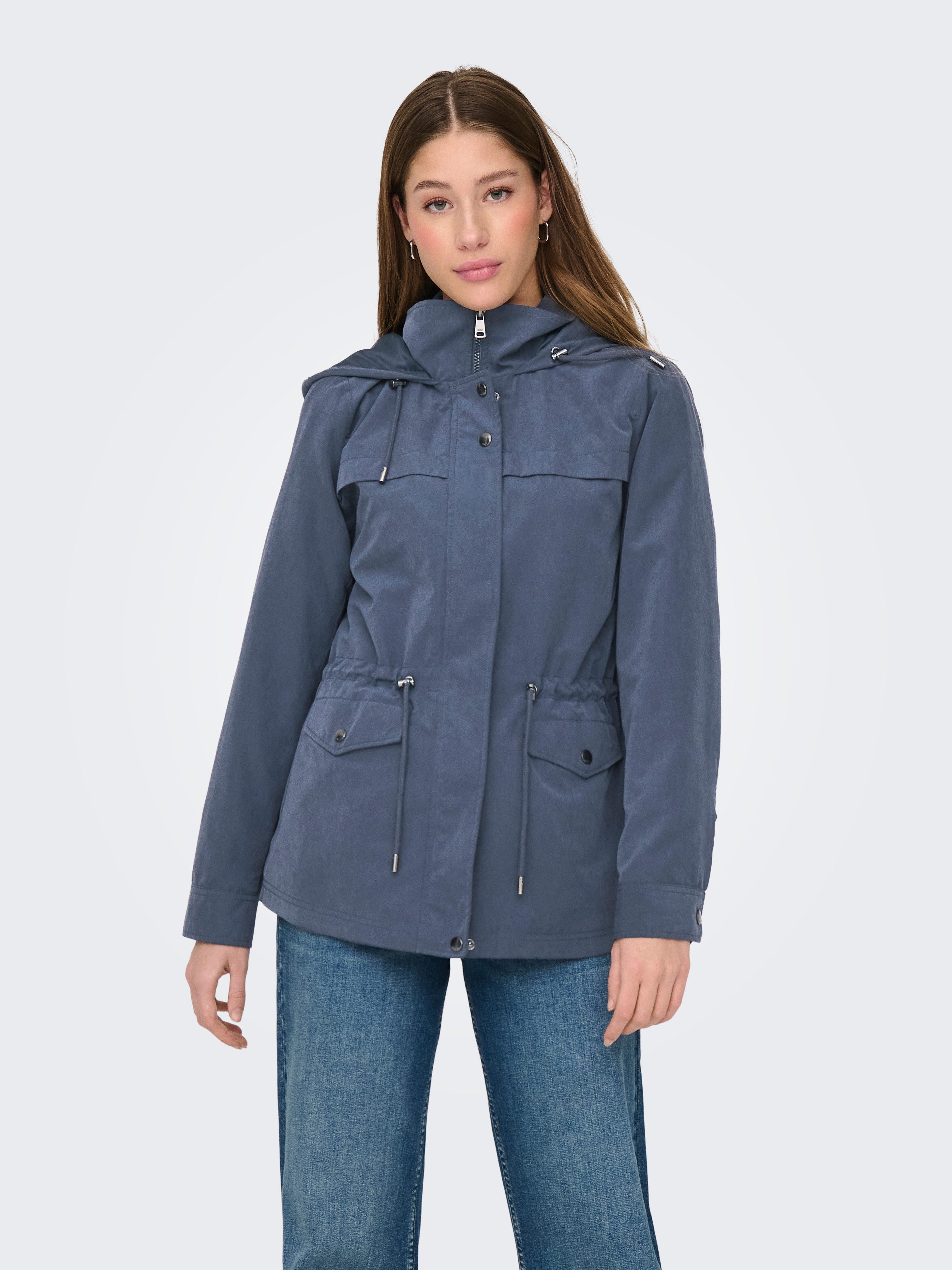 ONLY Parka ONLNEWSTARLINE SPRING JACKET CC OTW mit durchgehendem und verdecktem Reißverschluss