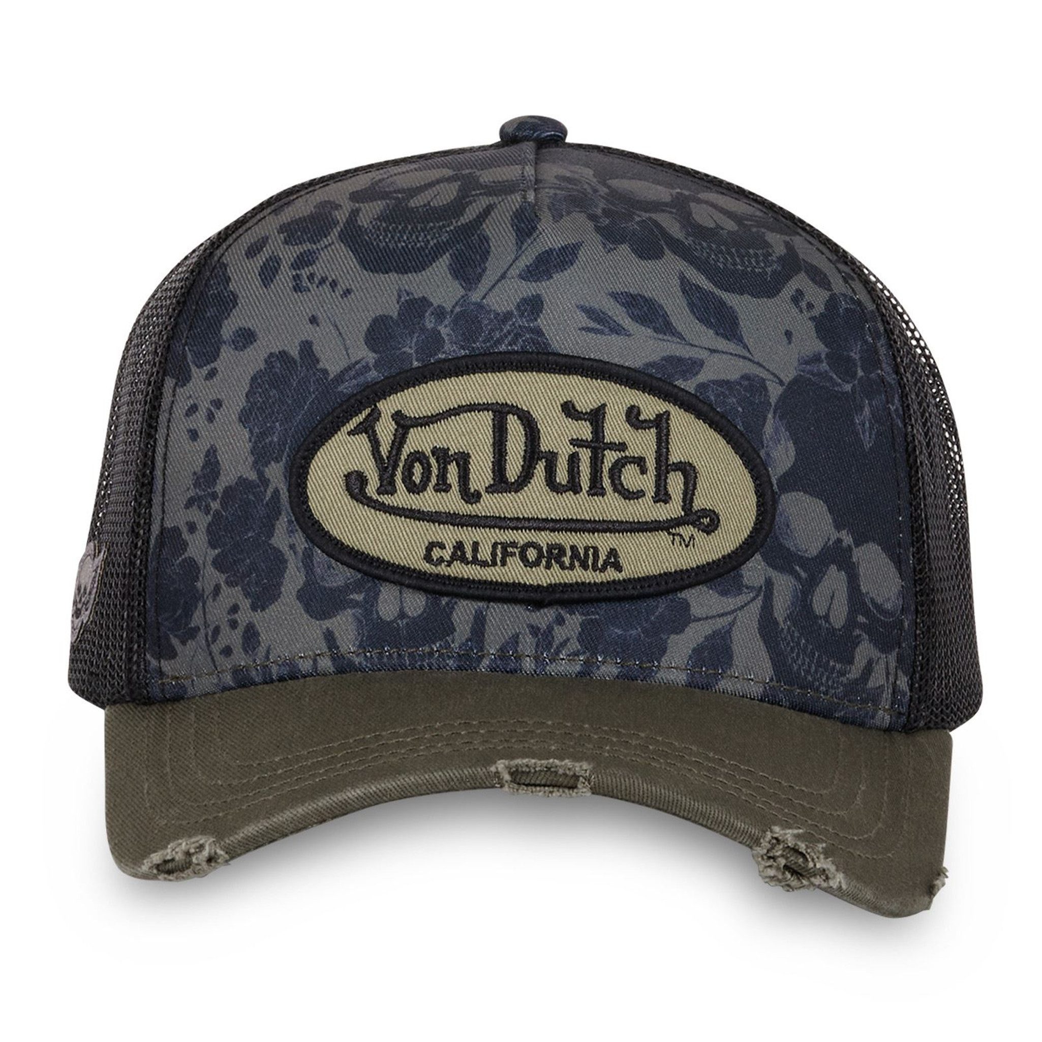 Von Dutch Trucker Cap Von Dutch Originals Trucker Cap Sublimation VD Patch PRINT SKULL CAMO (Basecap, Basecap, Meshcap, Trucker Kappe) Skull All-Over Print