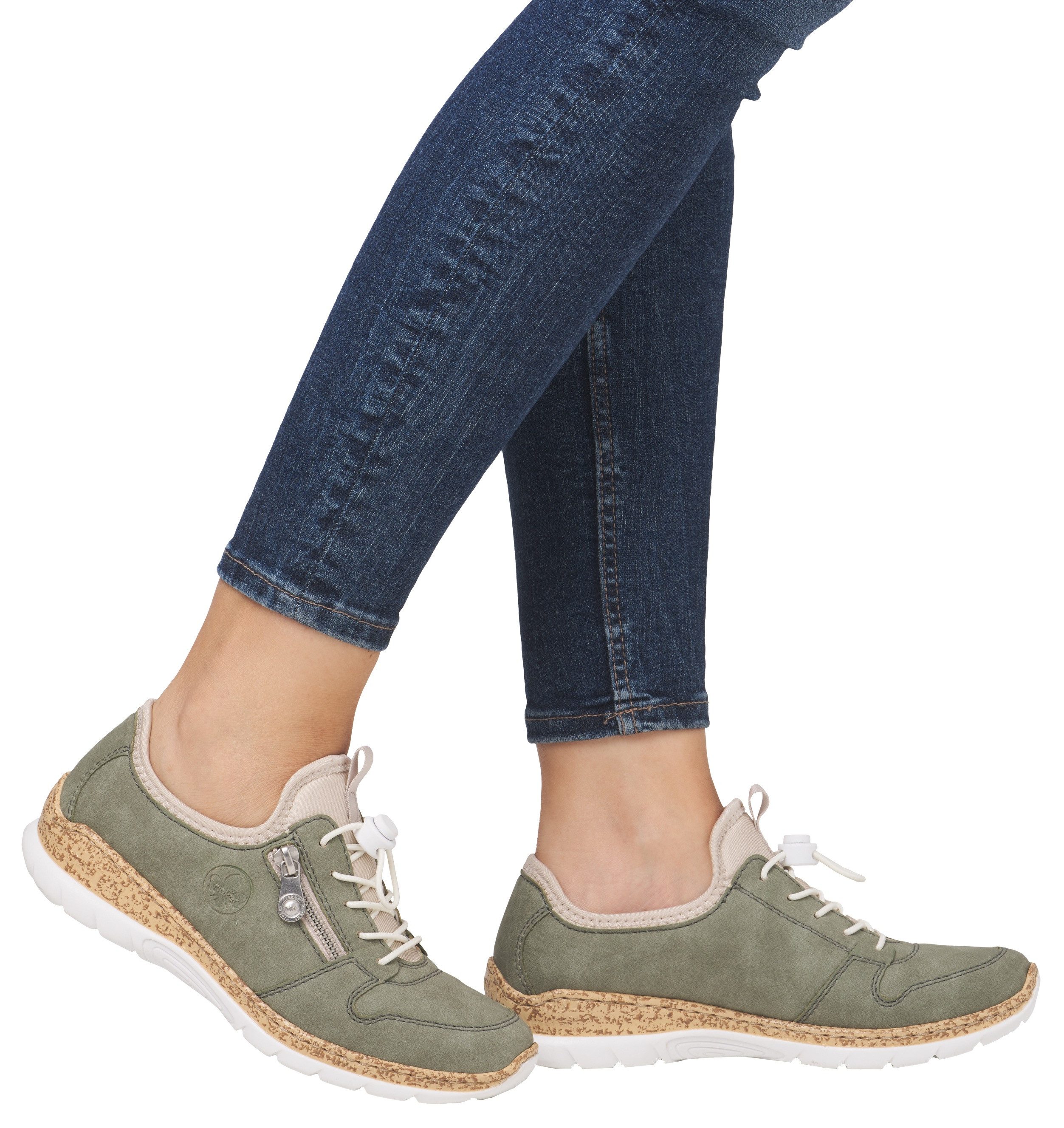 Rieker Slip-On Sneaker Freizeitschuh, Halbschuh, Slipper mit leichter Laufsohle