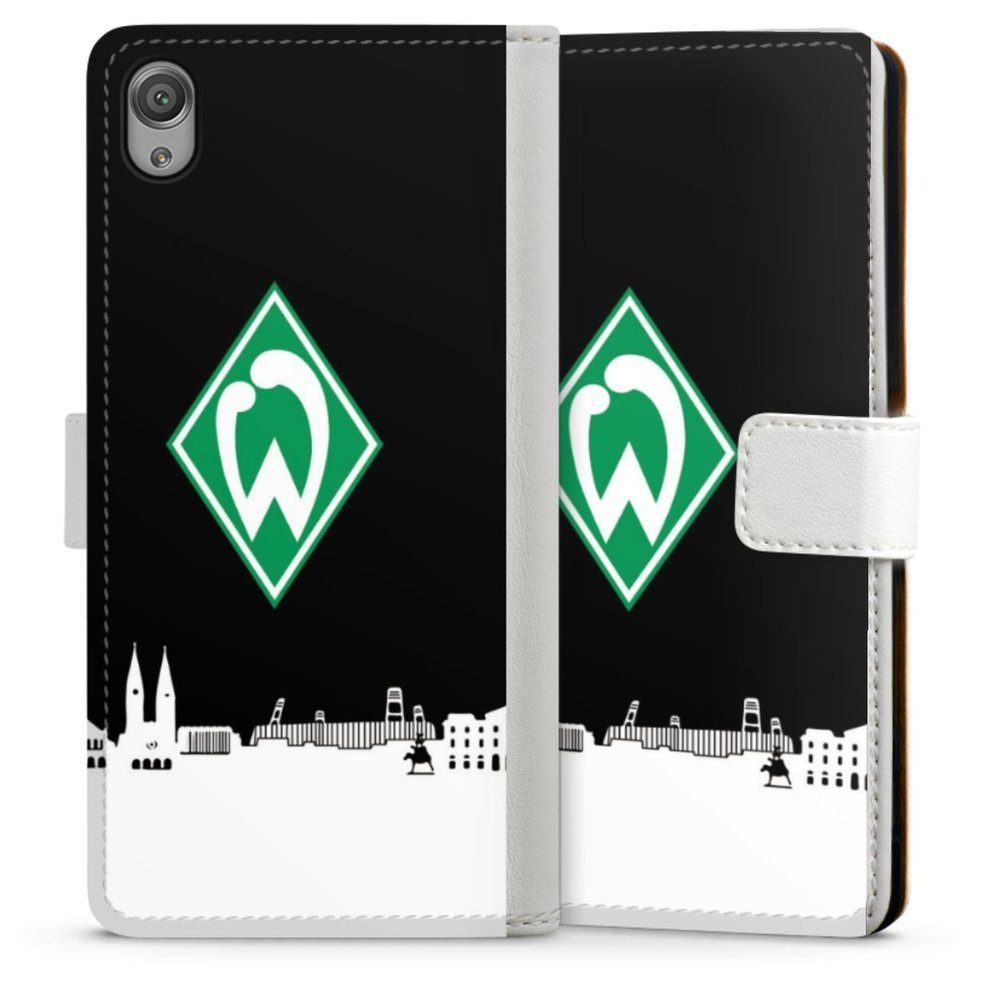 DeinDesign Handyhülle Offizielles Lizenzprodukt Skyline SV Werder Bremen WB Skyline, Sony Xperia X Hülle Handy Flip Case Wallet Cover Handytasche Leder