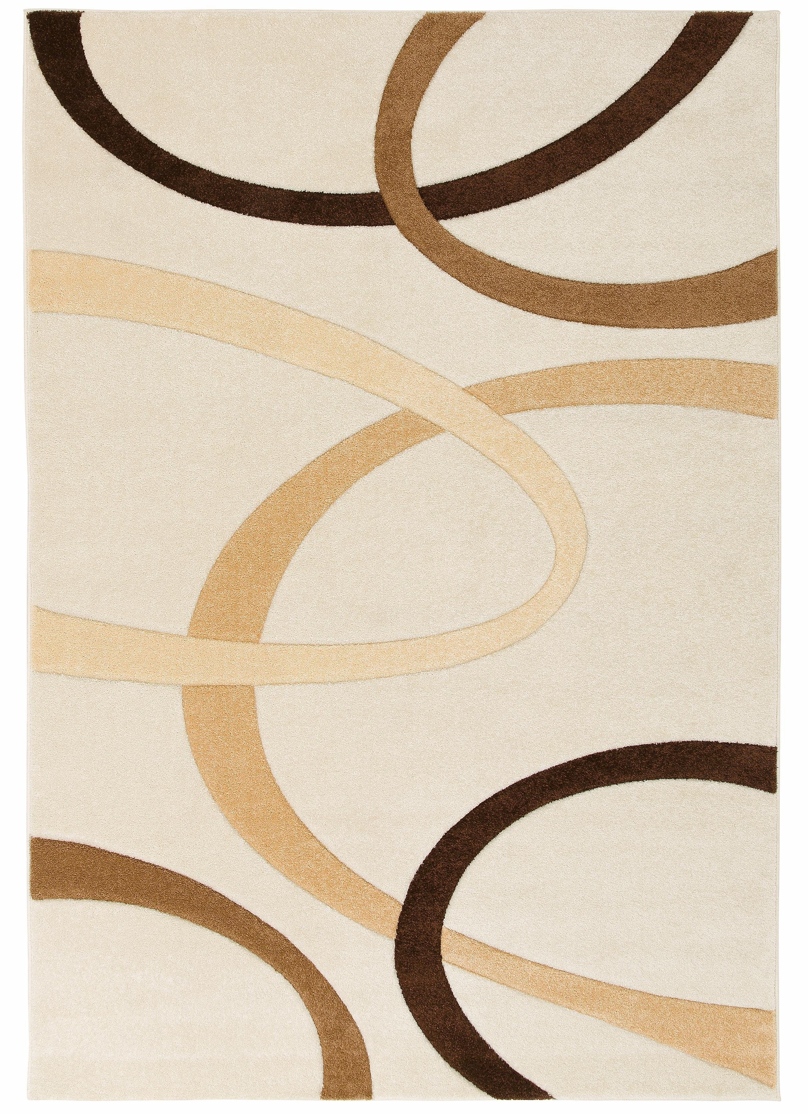 Teppich Bill, my home, rechteckig, mit 10 mm, Kurzflor, 3D-Design natur Höhe: handgearbeitetem elegant, Konturenschnitt