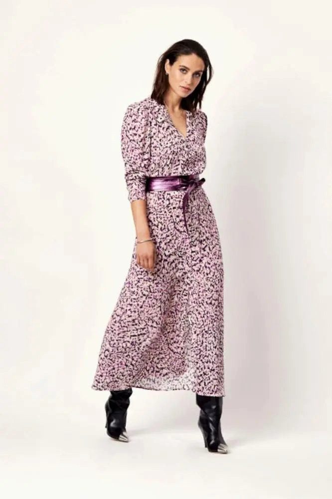 Dante6 Maxikleid Bedrucktes Maxikleid mit passendem Gürtel