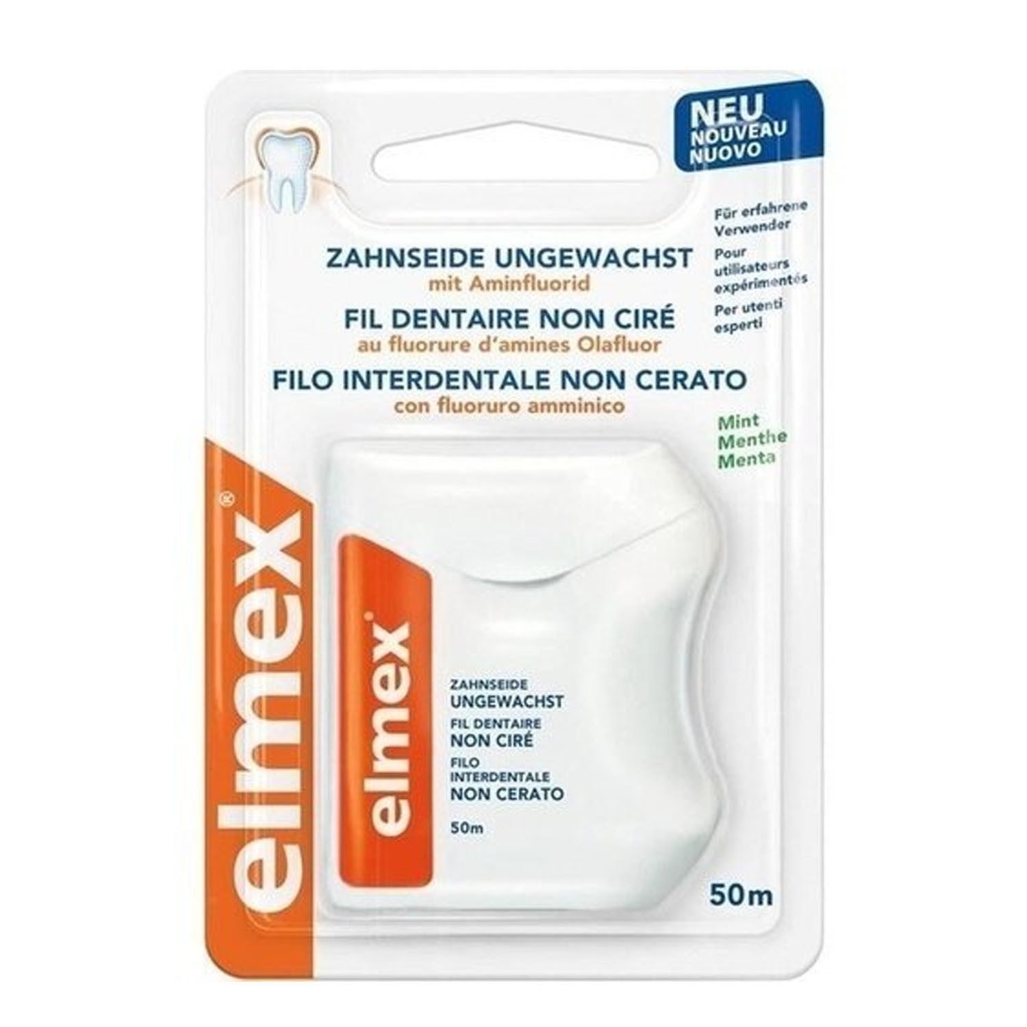 CP GABA GmbH Zahnseide ELMEX Zahnseide ungewachst mit Aminfluorid, 50 m