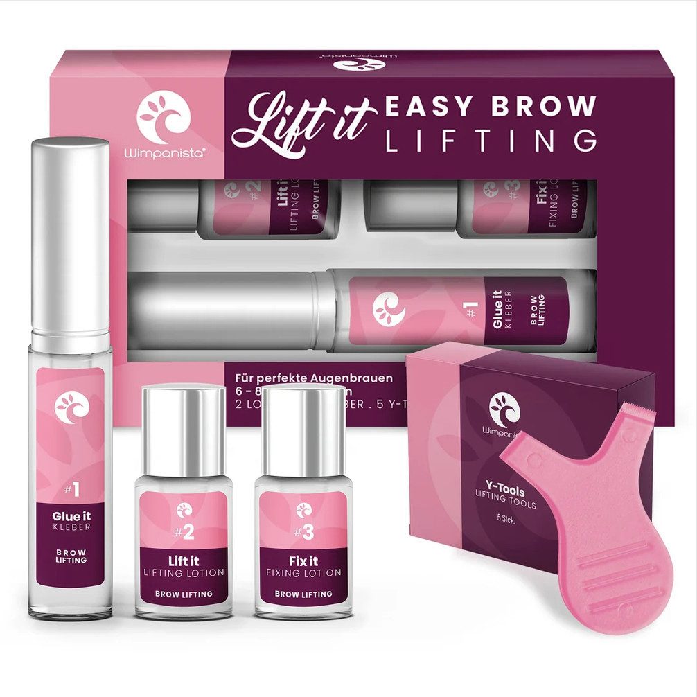 Wimpanista Augenbrauen-Kosmetika Augenbrauen Lifting Set 'Lift It' - Browlifting für Zuhause & Studio, 1-tlg.