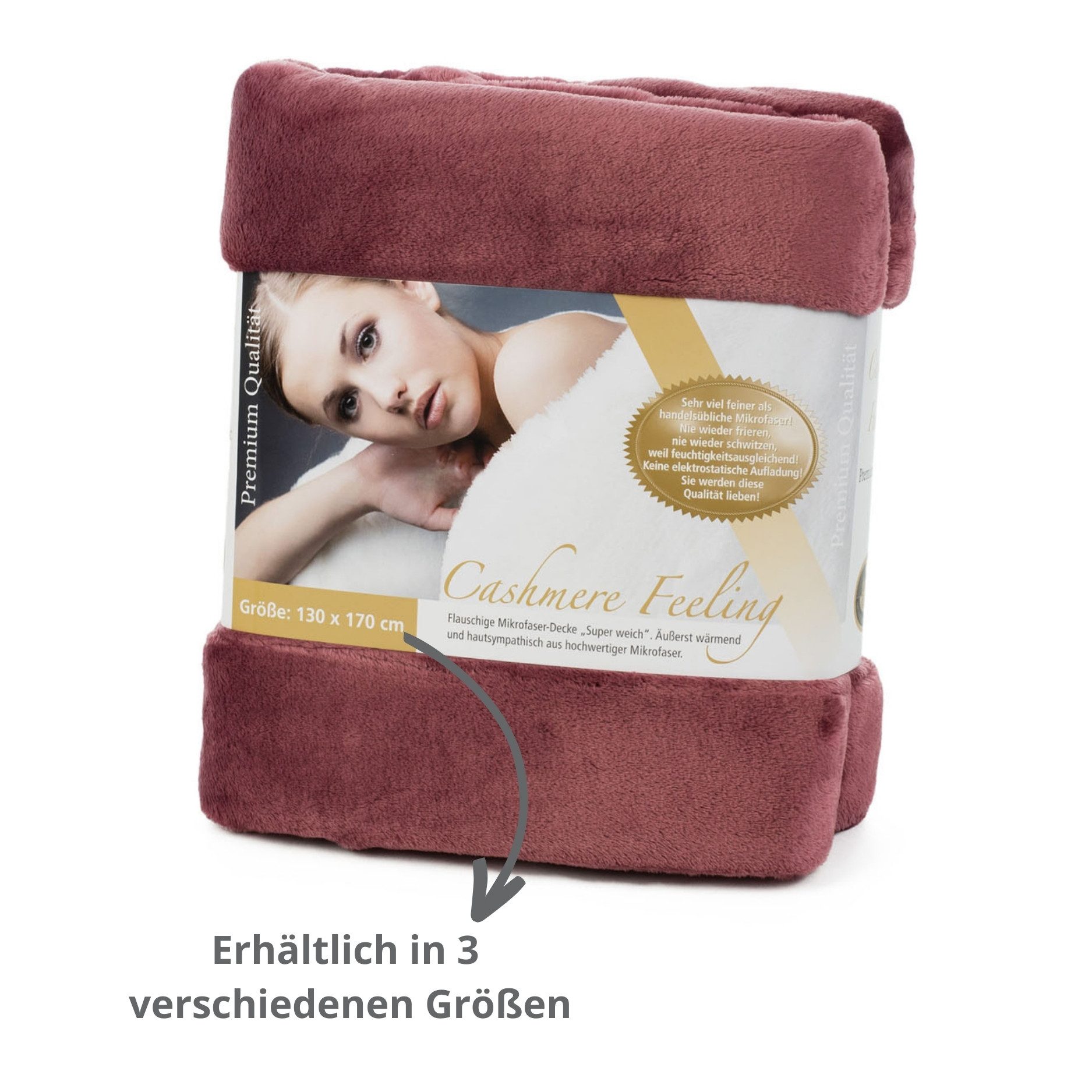 Wohndecke Kuscheldecke Cashmere Feeling, liebling, wärmeisolierend, feuchtigkeitsregulierend, aus High-Tech Mikrofaser – Bild 5 von 5