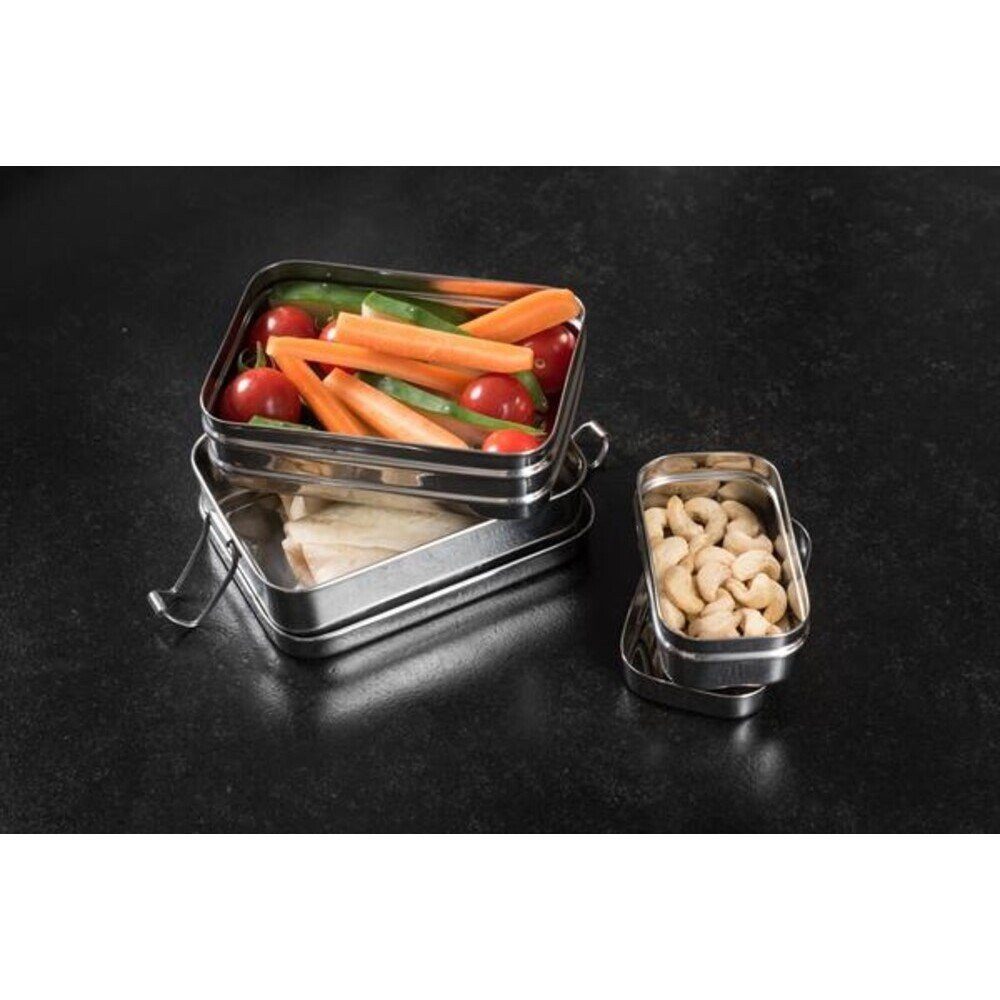 Brotzeit Lunchbox Lunchbox 3in1 Edelstahl 18x13,5x8cm, BPA frei, Edelstahl 18-10, Lunchbox, 18,00cm, BPA frei