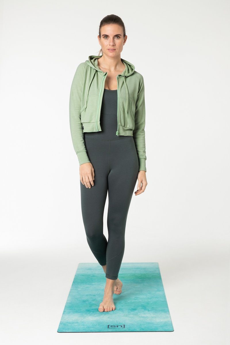 SUPER.NATURAL Sweatjacke Merino Hoodie W LIQUID FLOW HOODIE funktioneller Merino-Materialmix