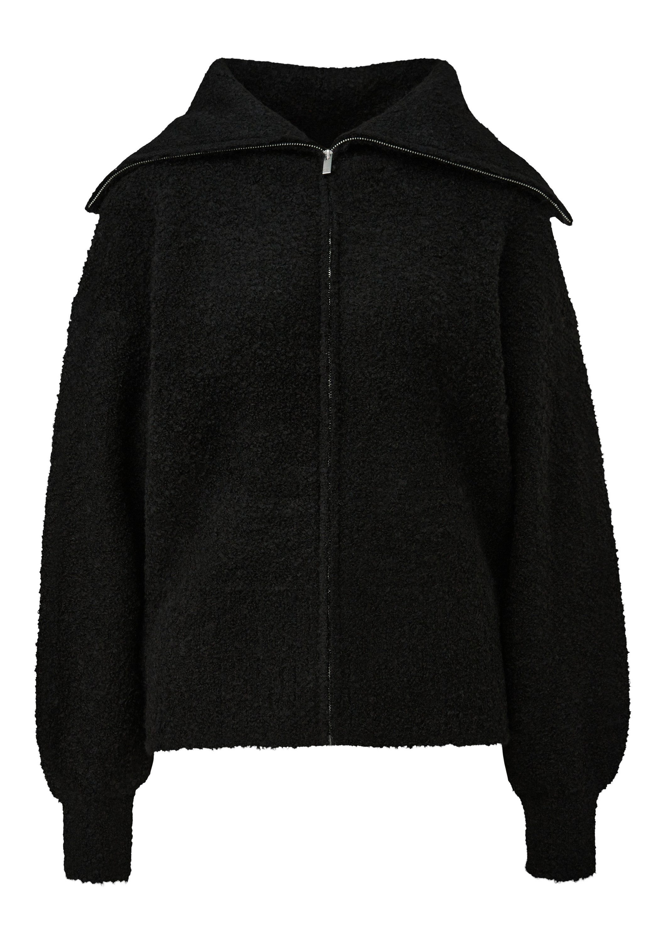 QS Cardigan Strickjacke Bouclé-Strickjacke