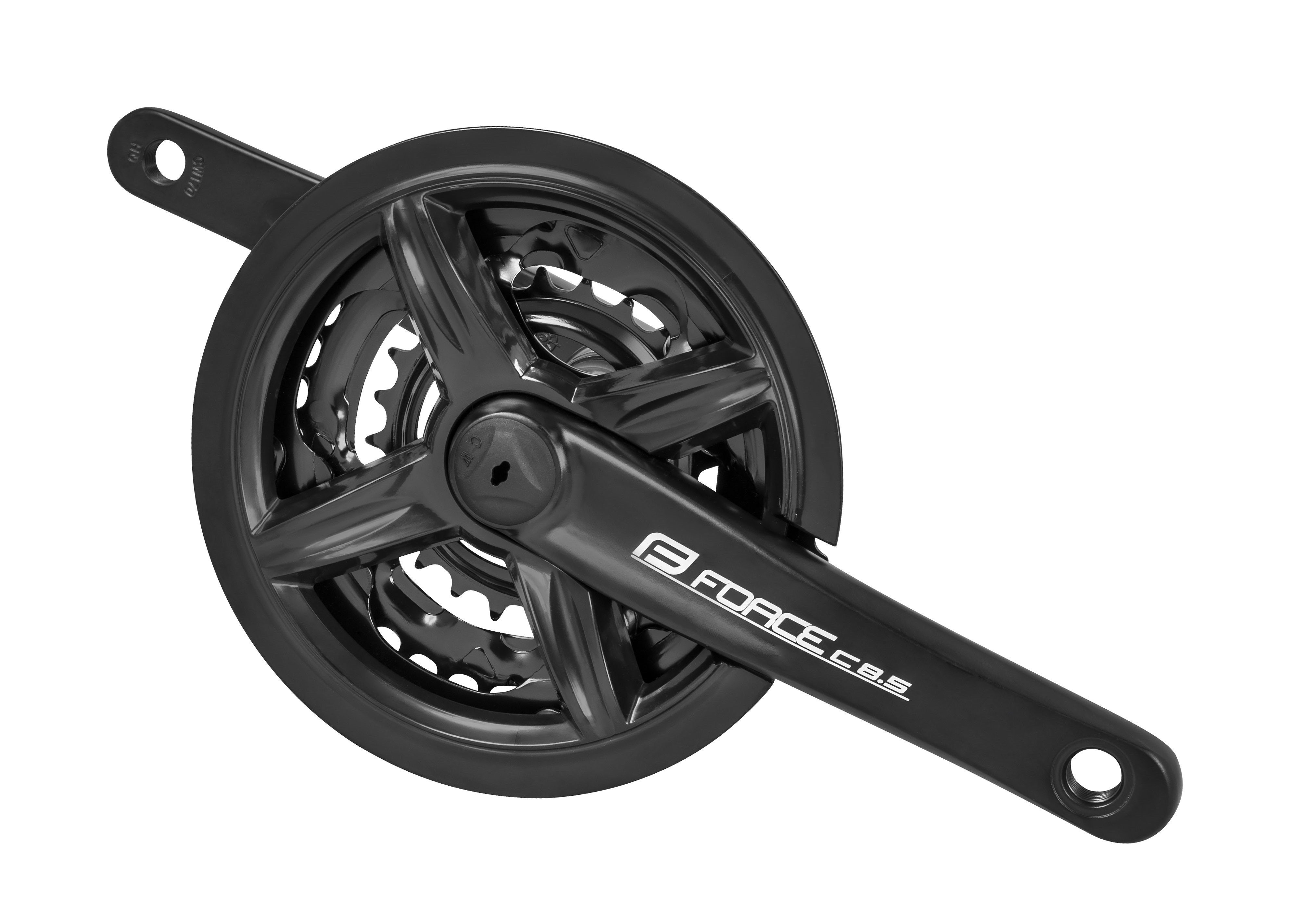 FORCE Fahrradkurbel Force Alu Kurbel 42/34/24 Zähne Armlänge 170mm für 6 bis 8 Fach