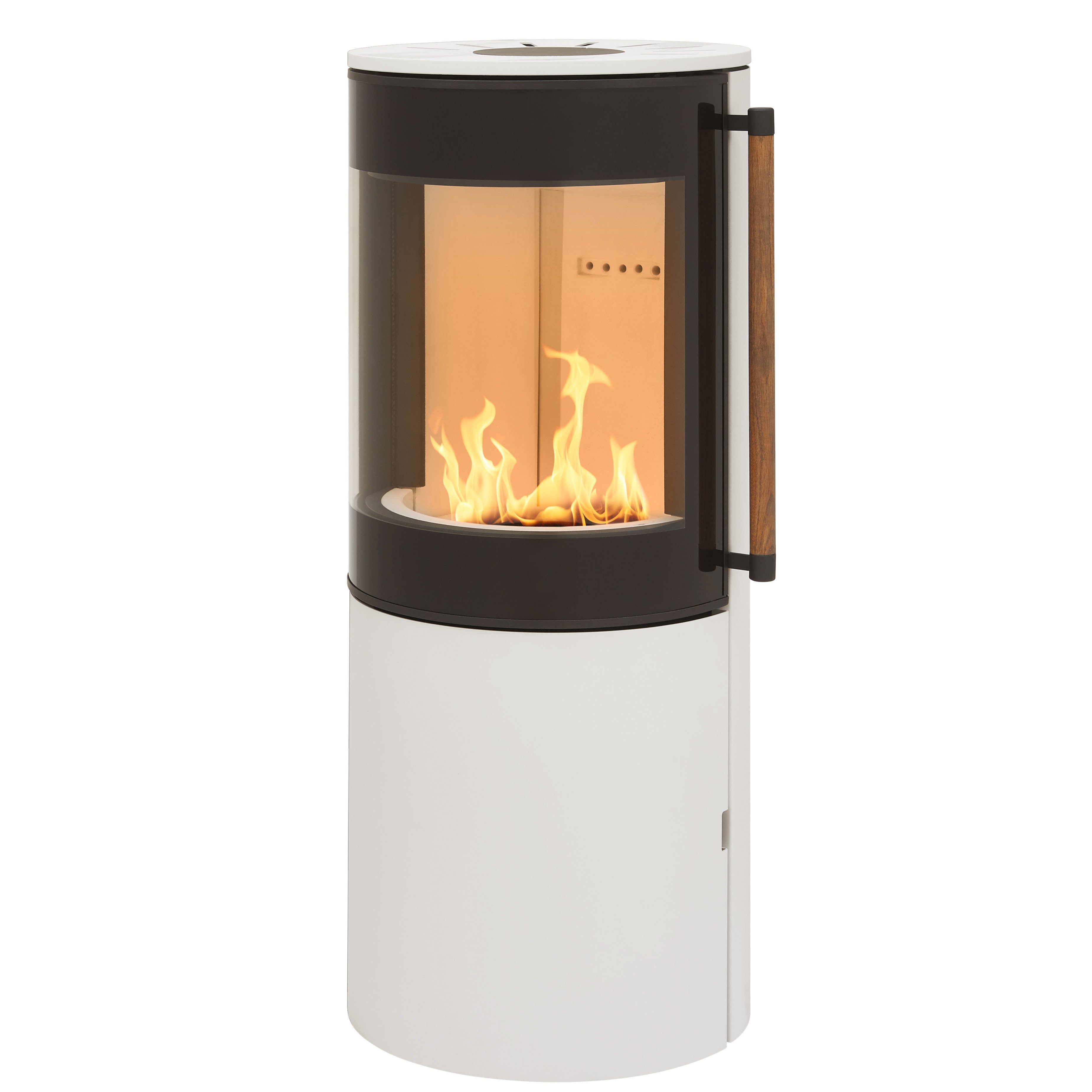 H&M Germany Kaminofen MONO 3.0 Stahl-creme weiß, 7 kW, Zeitbrand