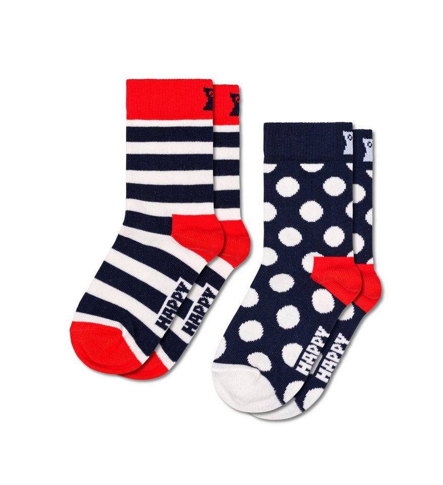 Happy Socks Socken 2-Pack Kids Stripe Socks (Packung, 2-Paar) Punkte &  Streifen, Kindersocken von Happy Socks