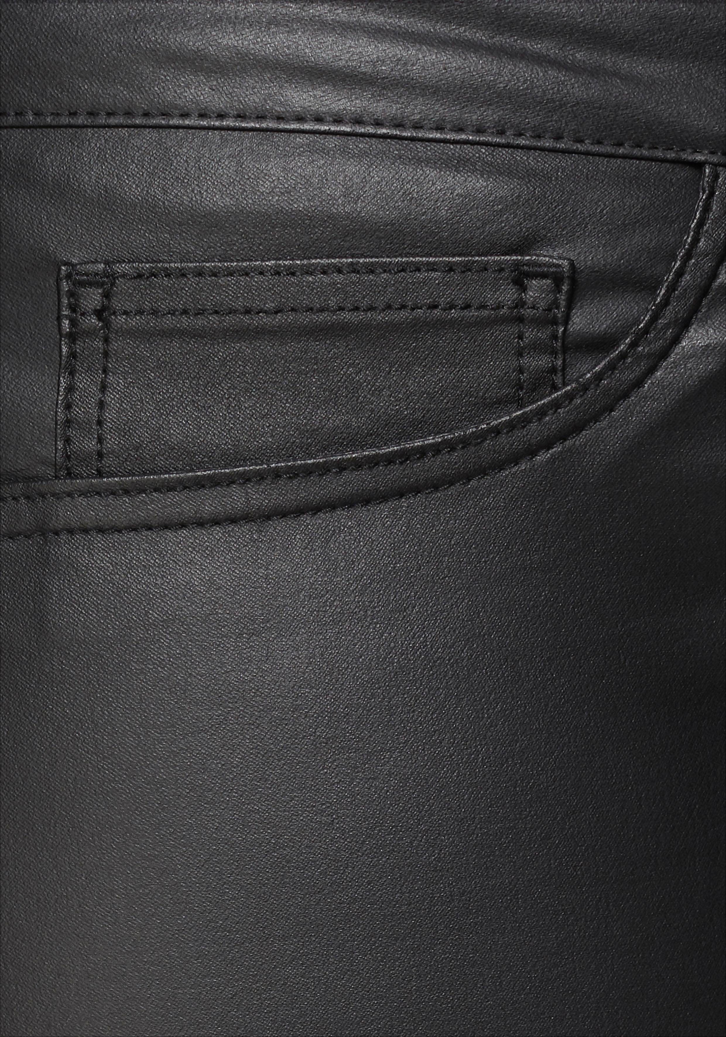 CARPUNK COATED Beschichtung SK glänzender mit REG ONLY PANTS CARMAKOMA Skinny-fit-Jeans edel
