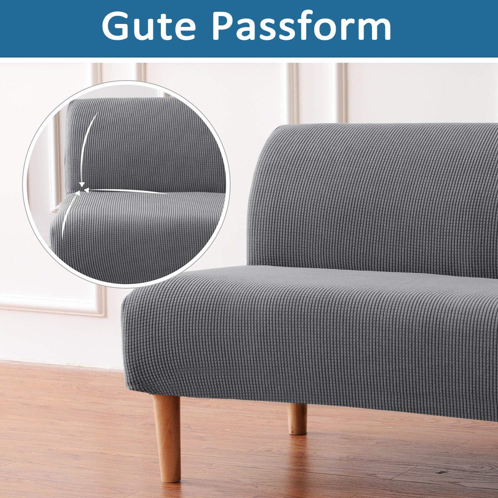 Coonoor Sofahusse Futonbezug ohne Armlehnen, Stretch-Sofabezug Maschinenwaschbar – Bild 4 von 5