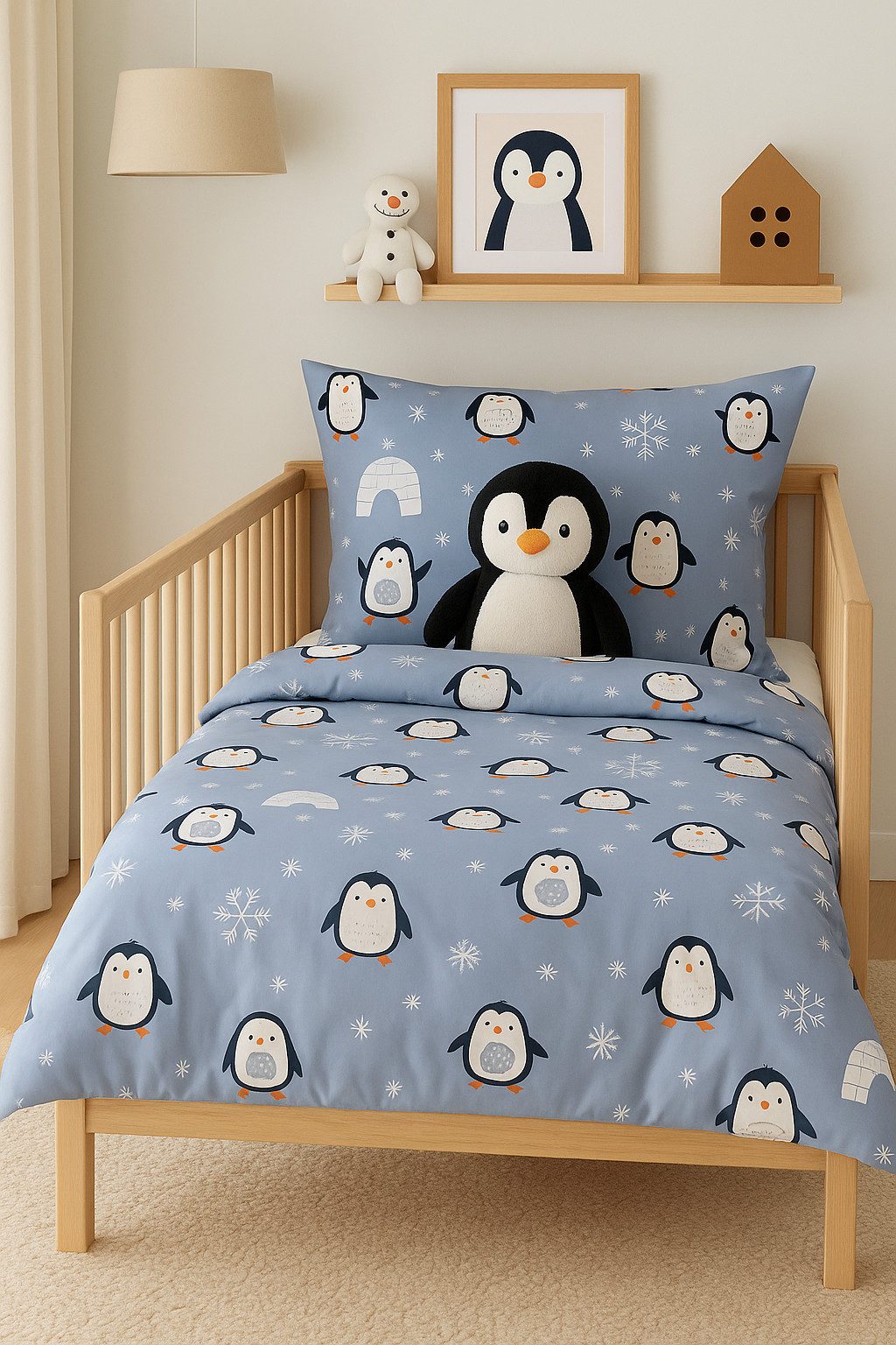 soma Babybettwäsche Baby Flanell Set Pinguin günstig online kaufen